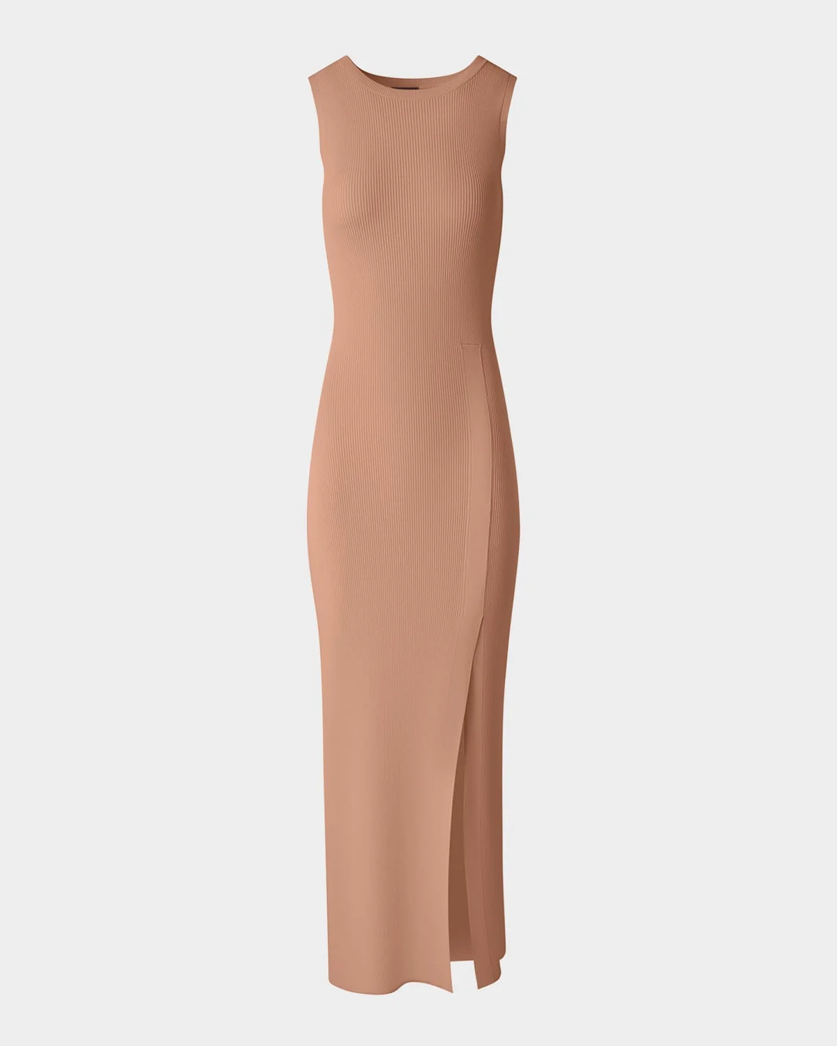 Sleeveless Ribbed Stretch Crepe Tube Dress - 1