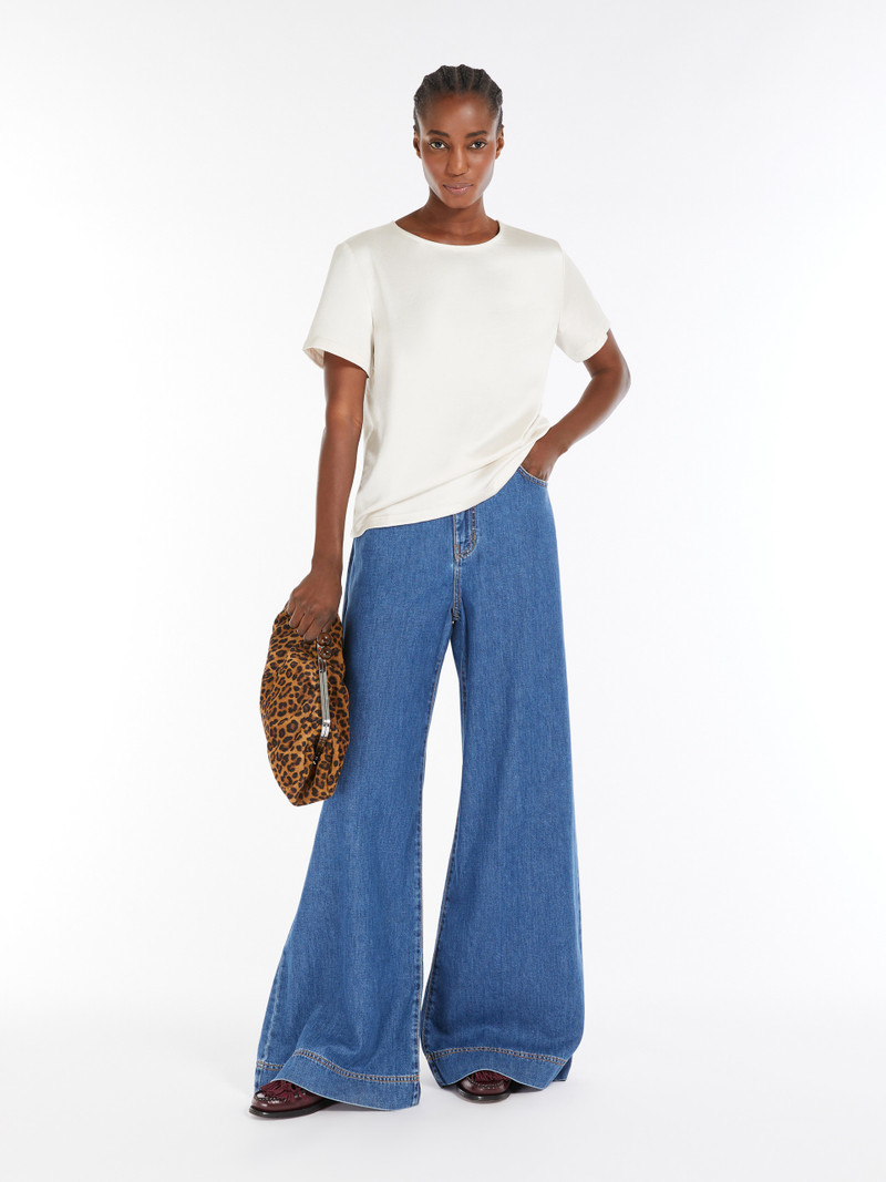 WEEKEND Max Mara AMBURGO Satin and jersey T-shirt outlook