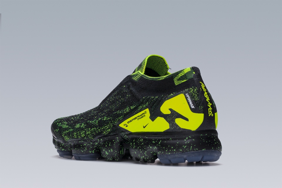 AVM-007 Nike® Air VaporMax Flyknit Moc 2  / Acronym® Black/Volt/Black - 2