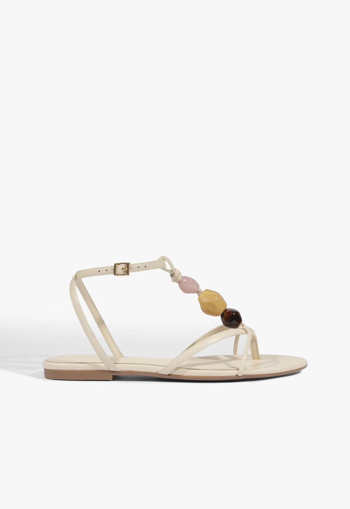 Amber Leather Flat Sandal - 1