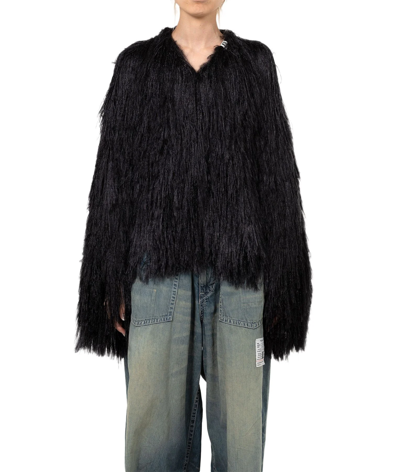 Shaggy Fringe Knit Cardigan - 1