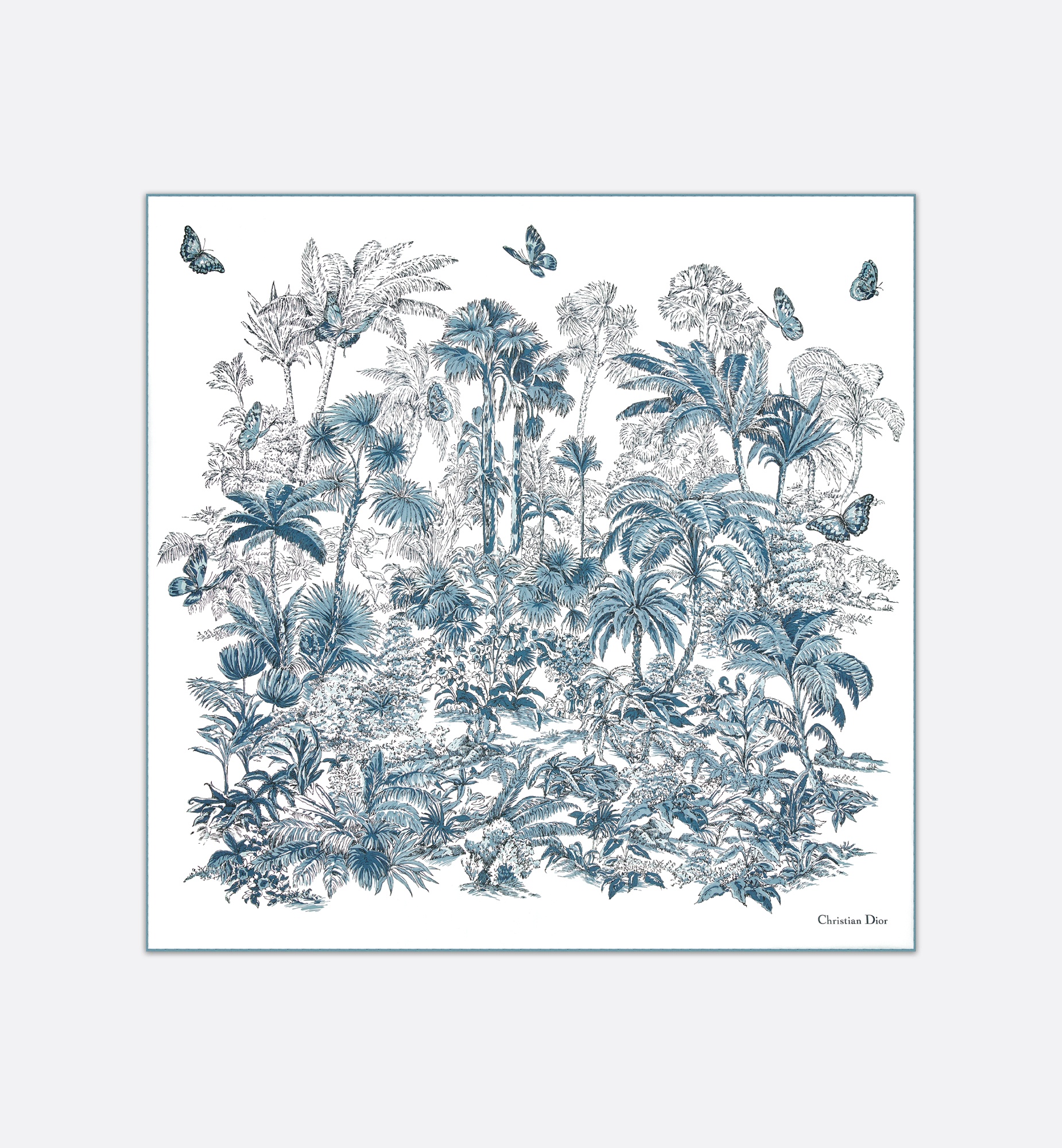 Dioriviera Toile de Jouy Palms 90 Square Scarf - 1