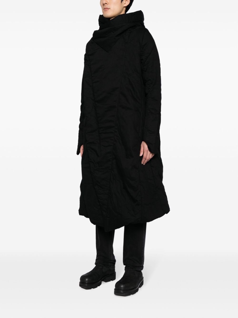 bonded-seam hooded padded coat - 3