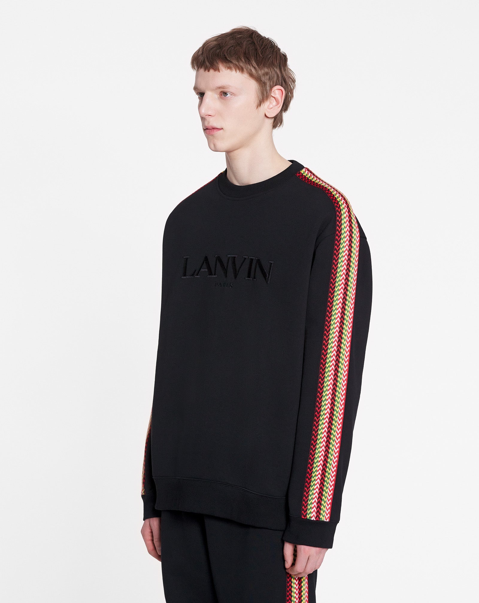 OVERSIZED LANVIN EMBROIDERED SIDE CURB SWEATSHIRT - 3