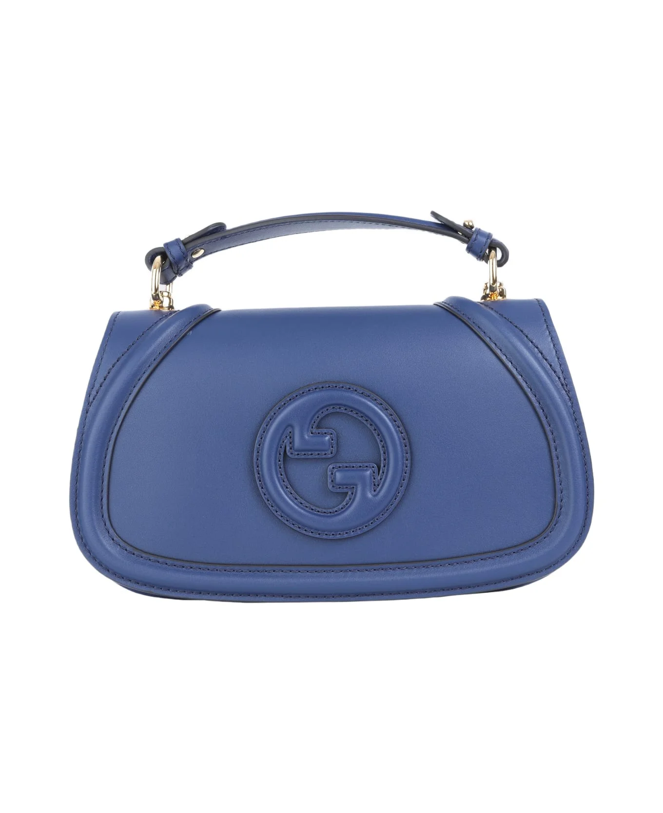 Blue Leather Blondie Shoulder Bag - 1