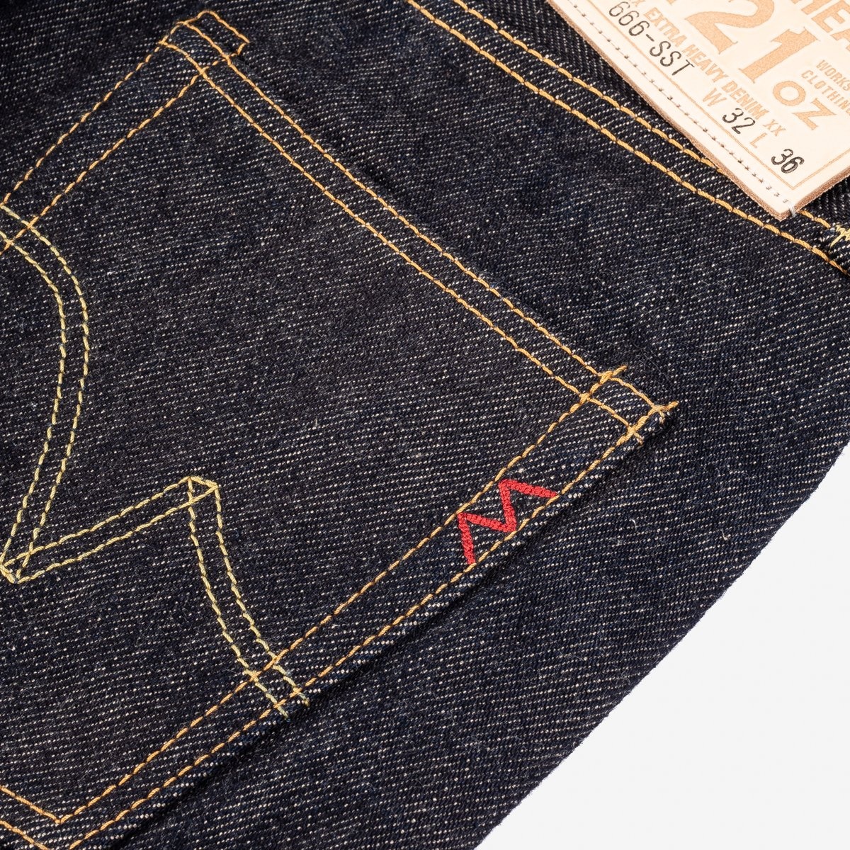 IH-666-SST 21oz Shinayaka Selvedge Denim Slim Straight Jeans - Indigo - 8