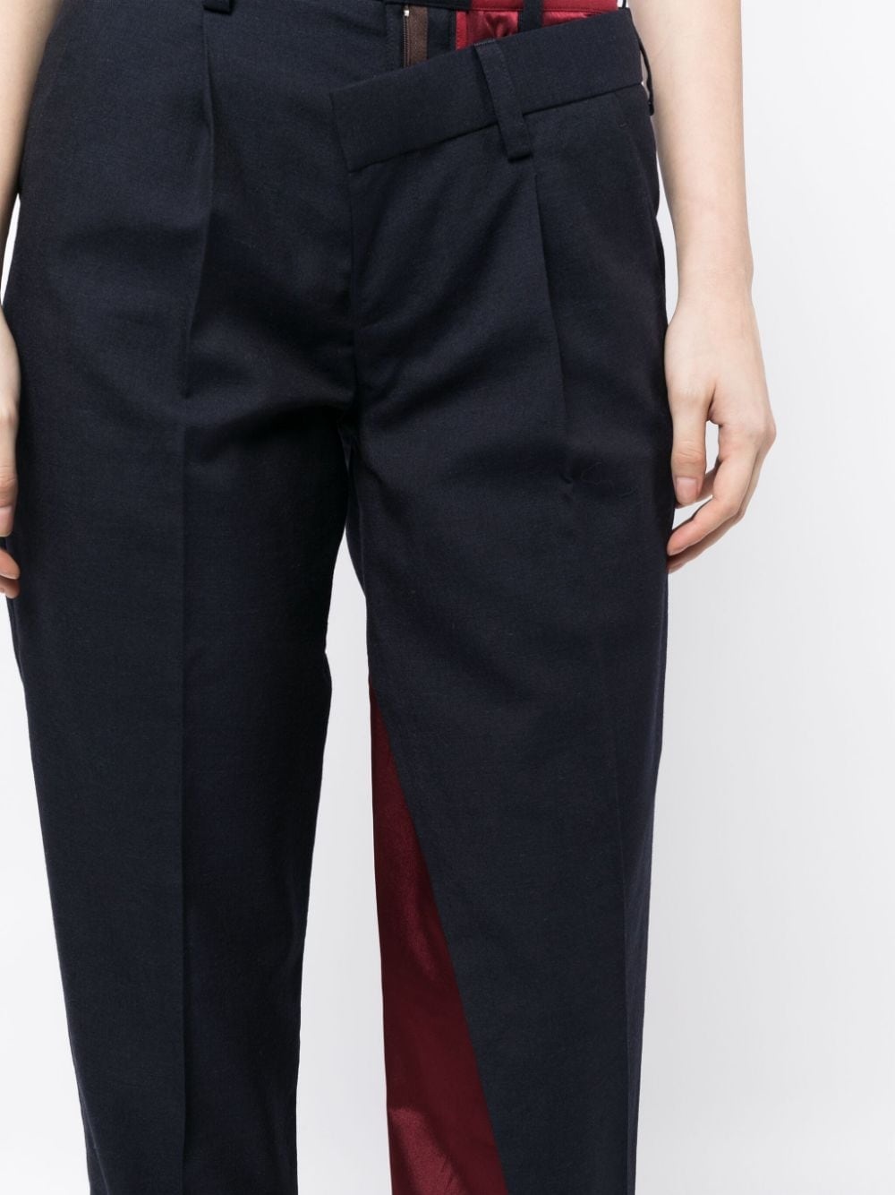 asymmetric tapered trousers - 5