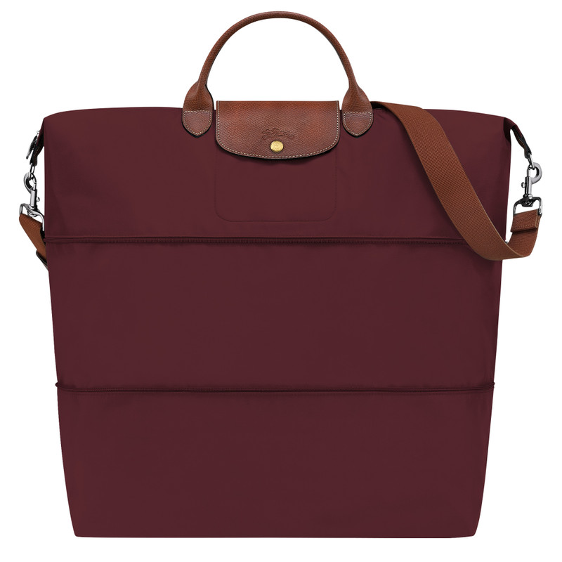 Le Pliage Original Travel bag expandable Burgundy - Recycled canvas 1