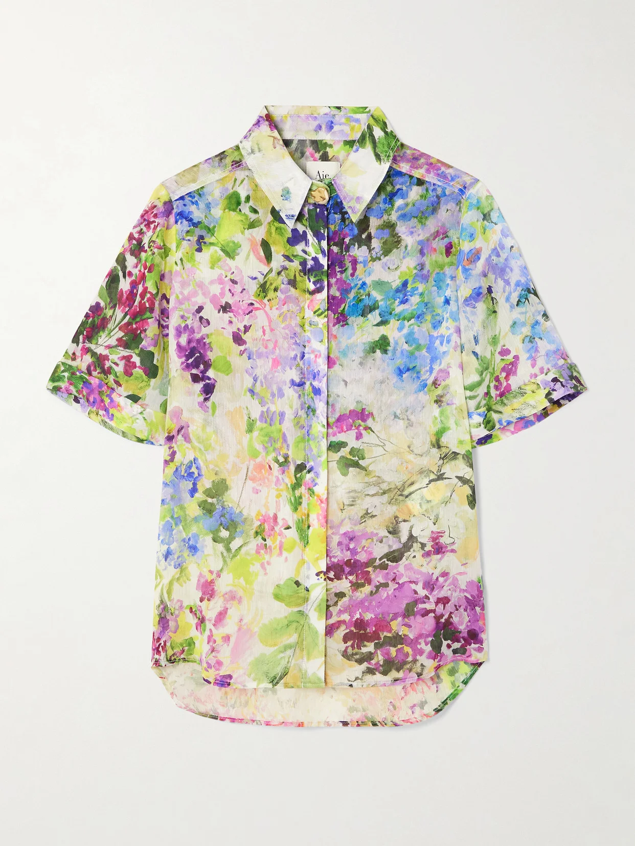 Adina Floral-print Lyocell-blend Shirt - 1