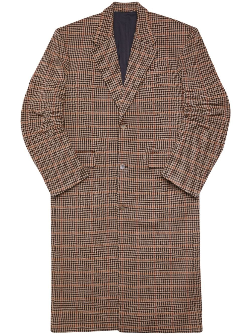 houndstooth single-breasted coat - 1