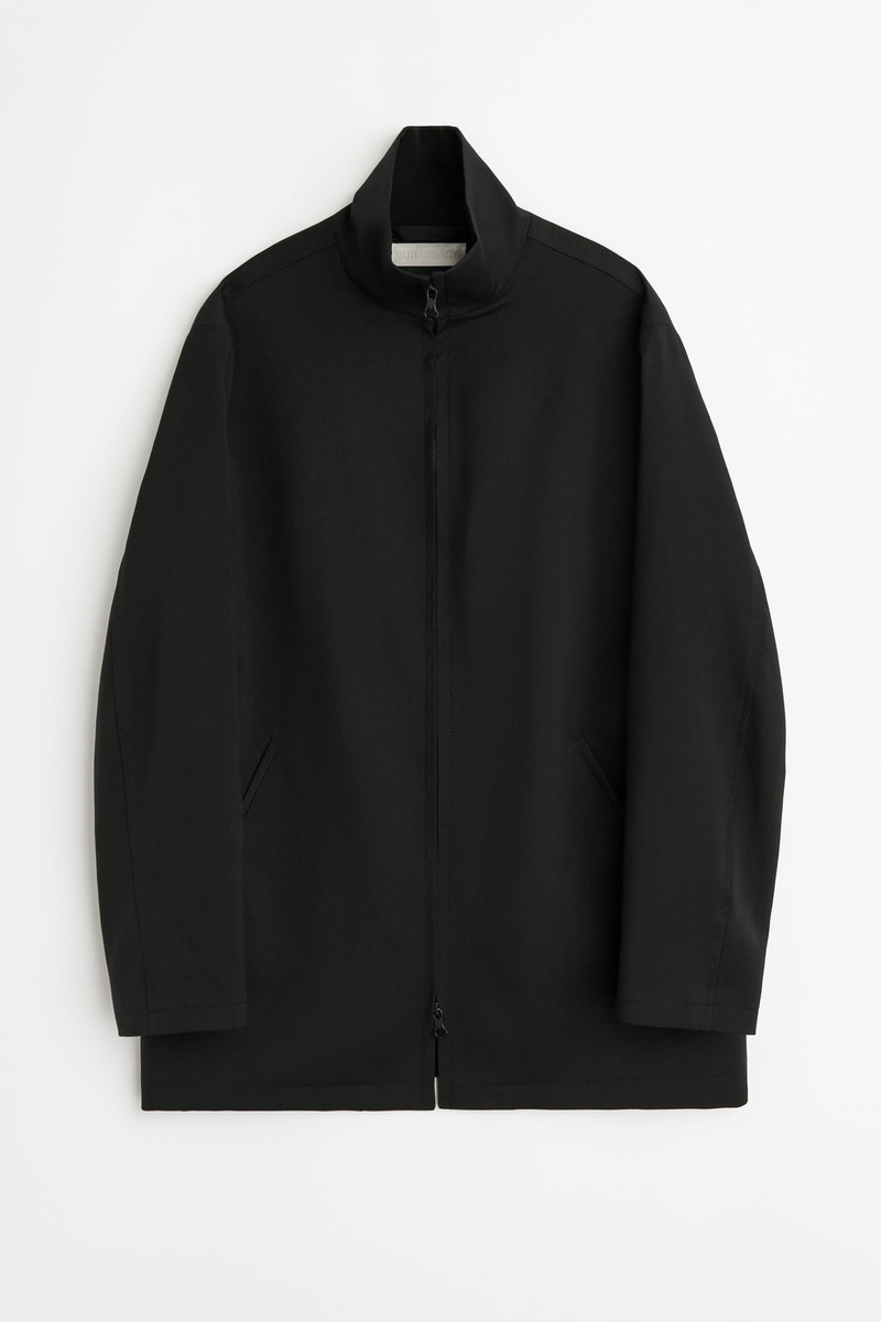 Helm Jacket Black Worsted Wool. 1