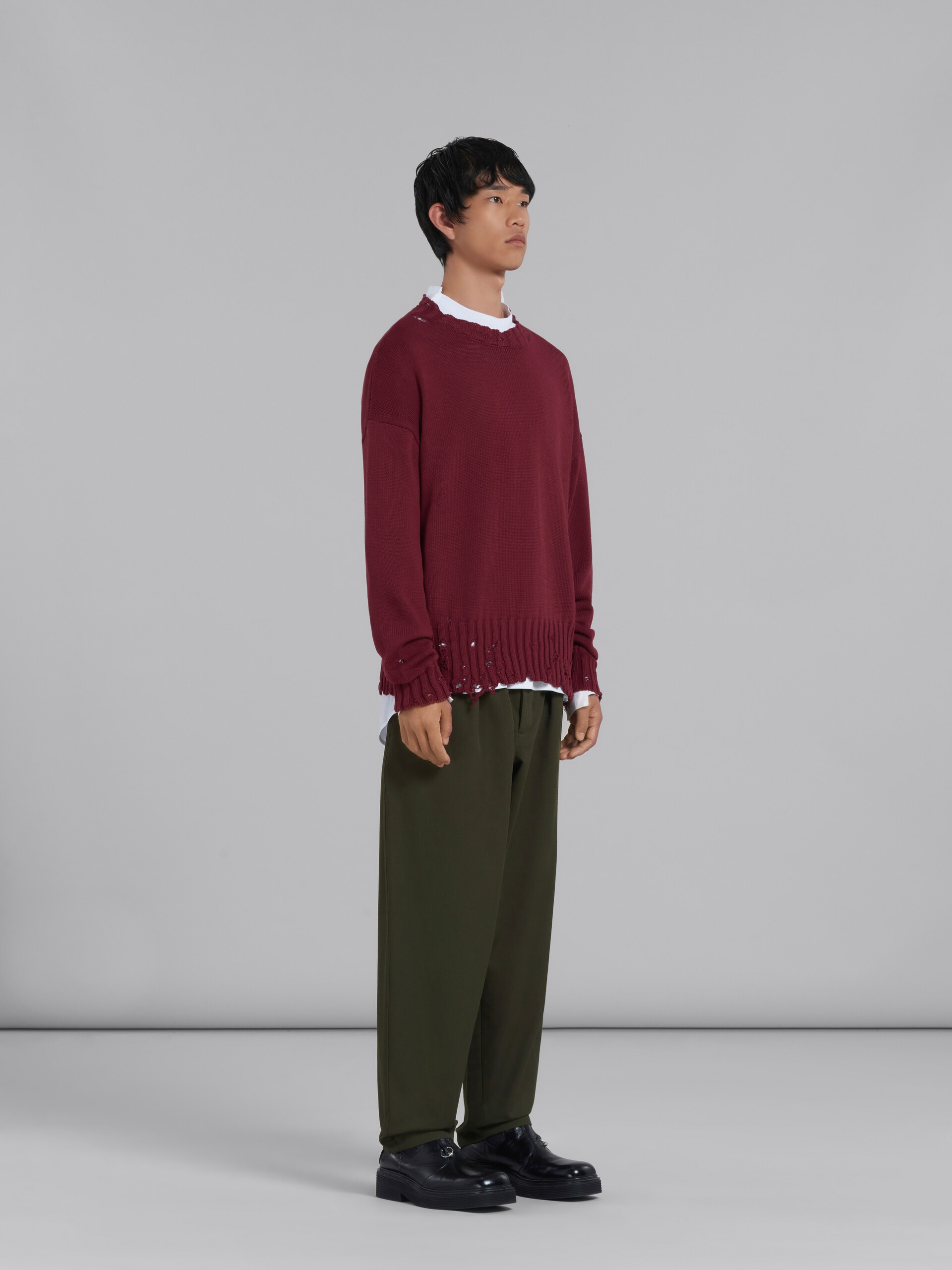 RUBY RED COTTON CREWNECK SWEATER - 5
