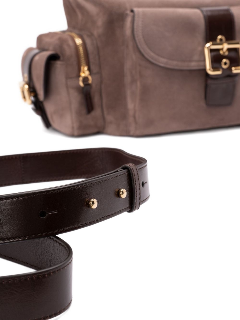 medium Camera suede shoulder bag - 4