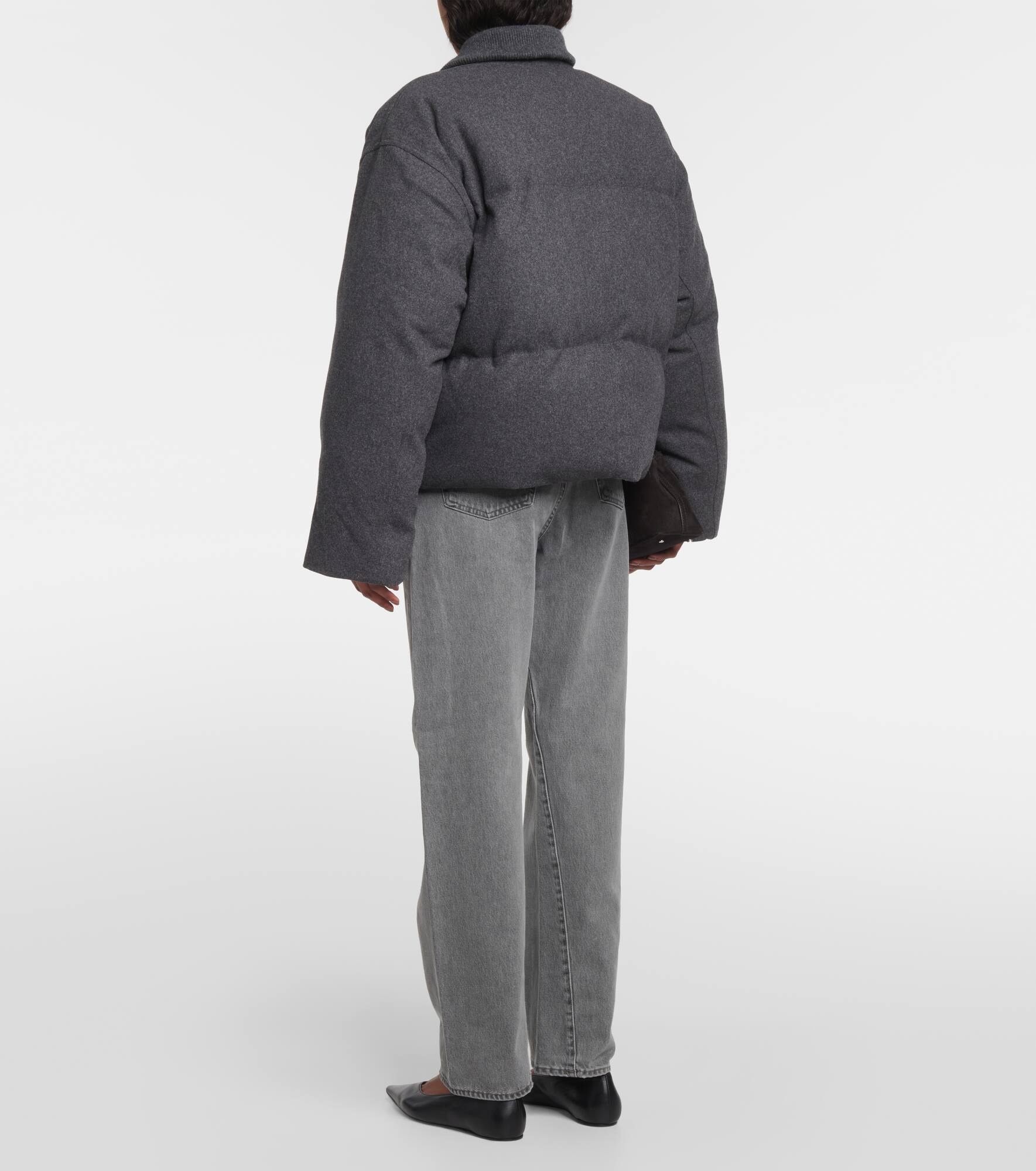 Wool-blend flannel puffer jacket - 3