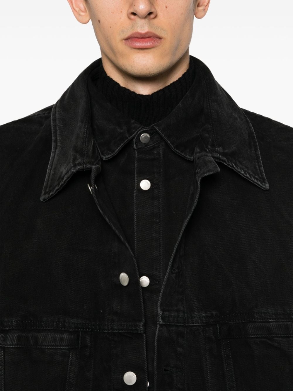 layered denim jacket - 5