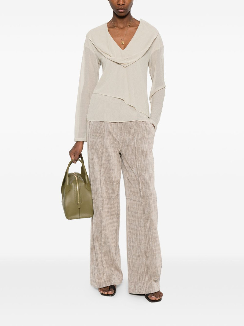 GIORGIO ARMANI textured trousers outlook