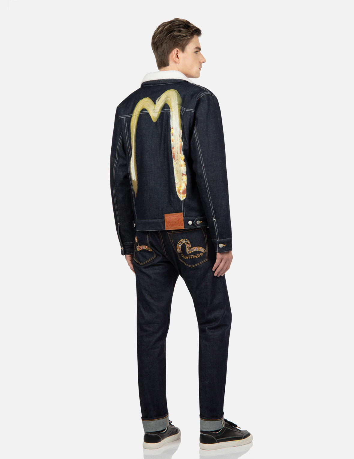 TWO-LAYER BRUSHSTROKE DAICOCK SHERPA-LINED DENIM JACKET - 3