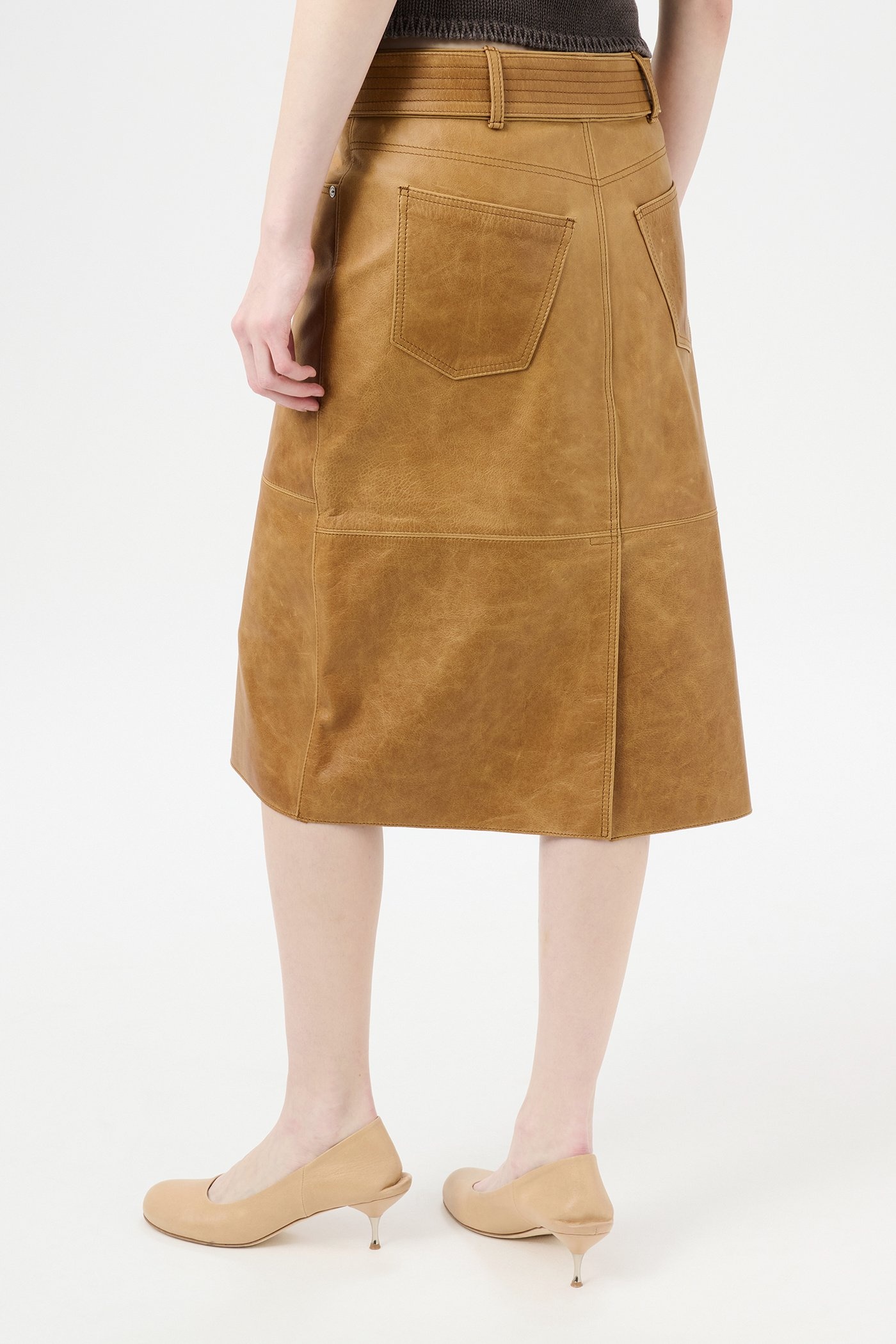 Workwear Skirt Burnt Sugar Leather - 7