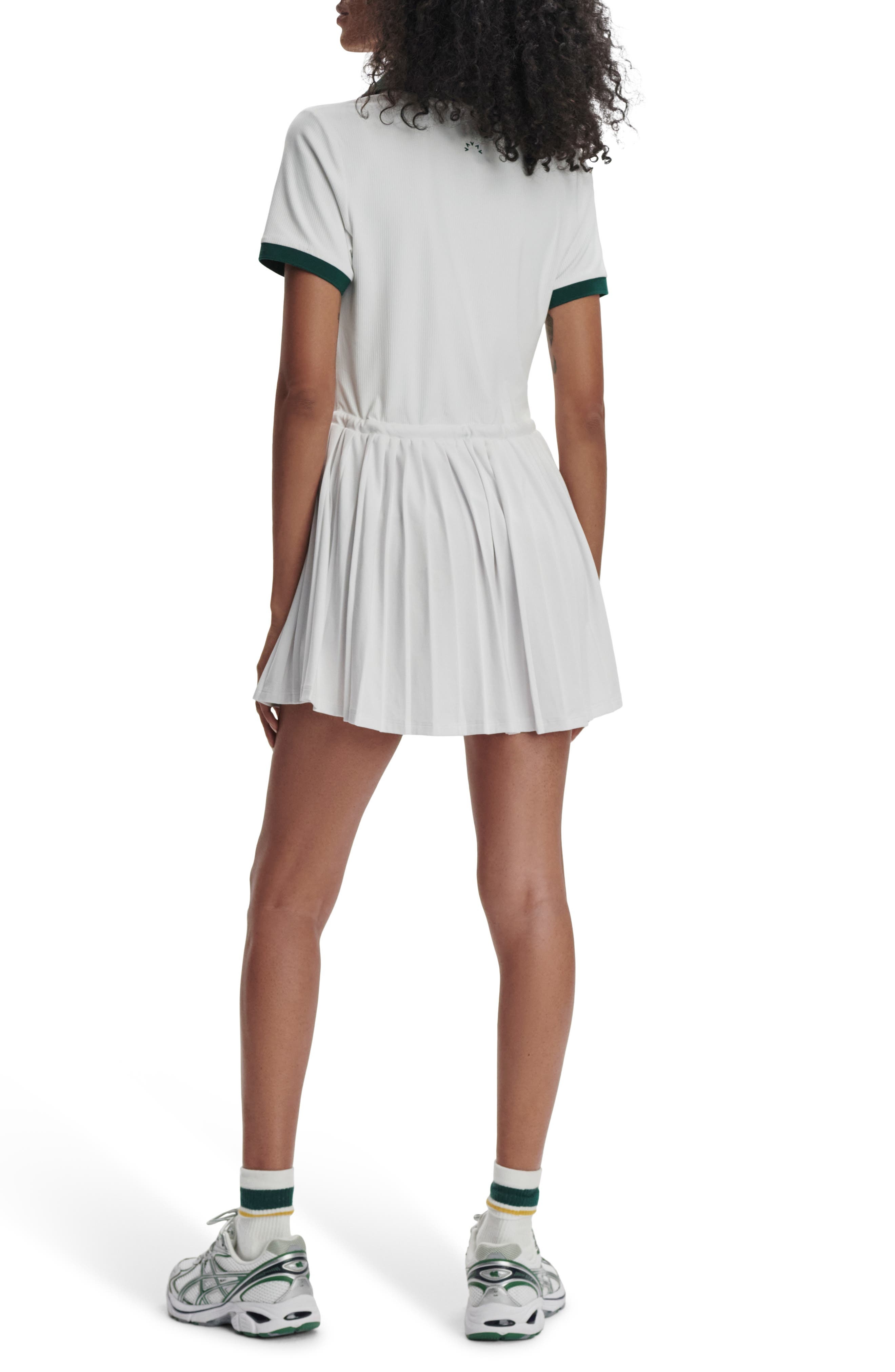 Varley Paloma Court Dress with Removable Shorts in White/Forest at Nordstrom - 2