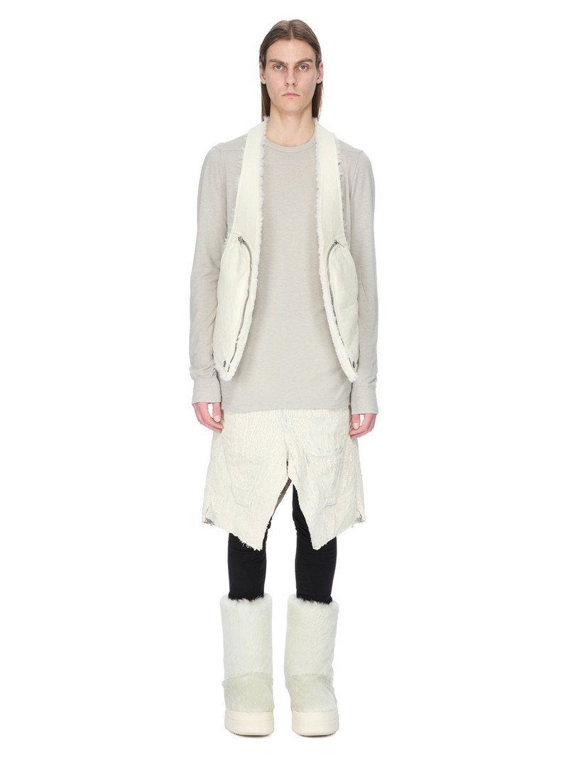 Rick Owens shearling-trim zip-fastening gilet outlook