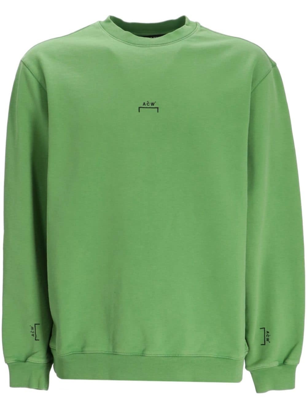logo-print cotton sweatshirt - 1