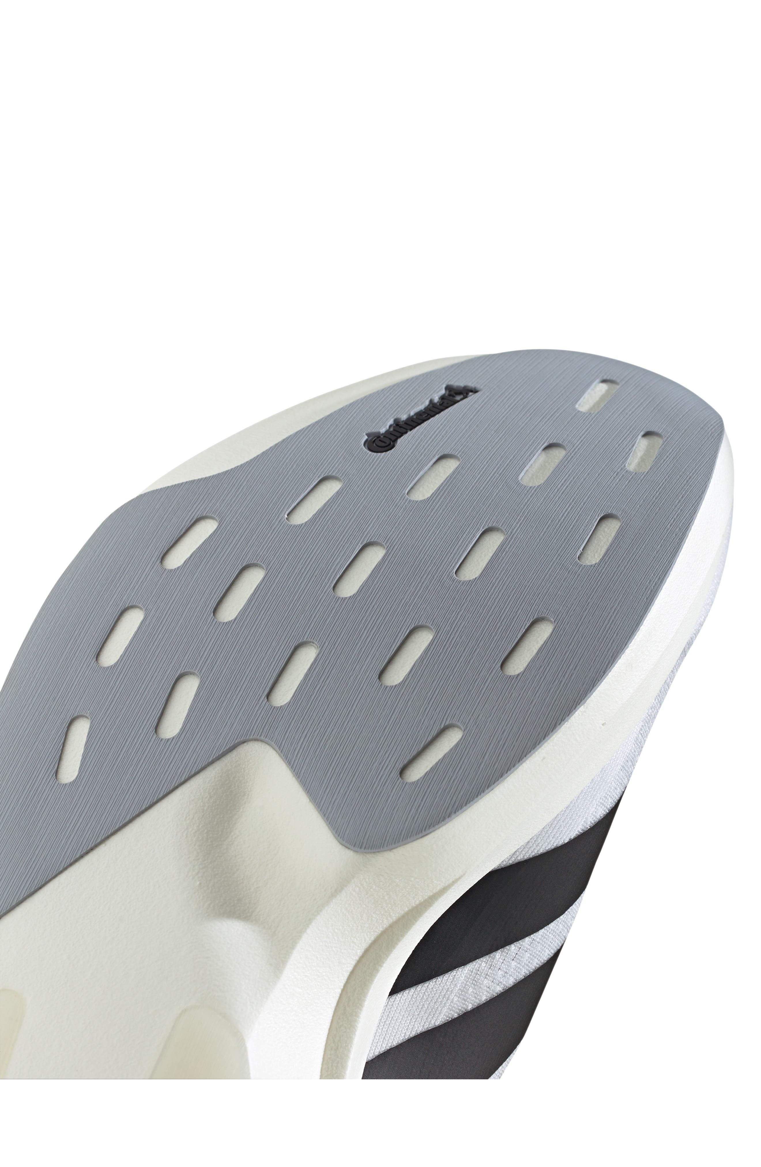 adidas Gender Inclusive Adizero Evo SL Running Shoe in White/Black/White at Nordstrom - 8