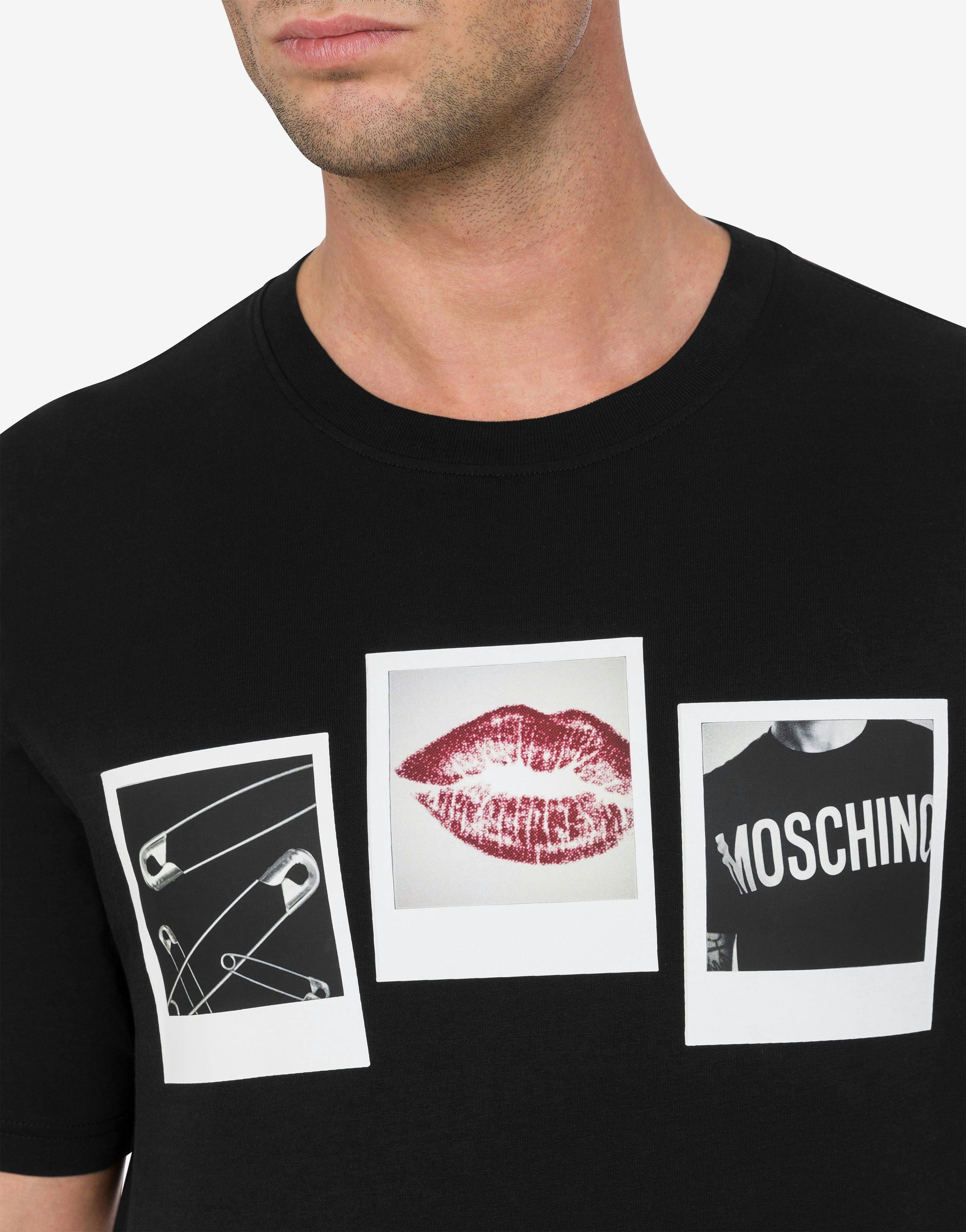 ORGANIC JERSEY T-SHIRT MOSCHINO PICTURES - 4
