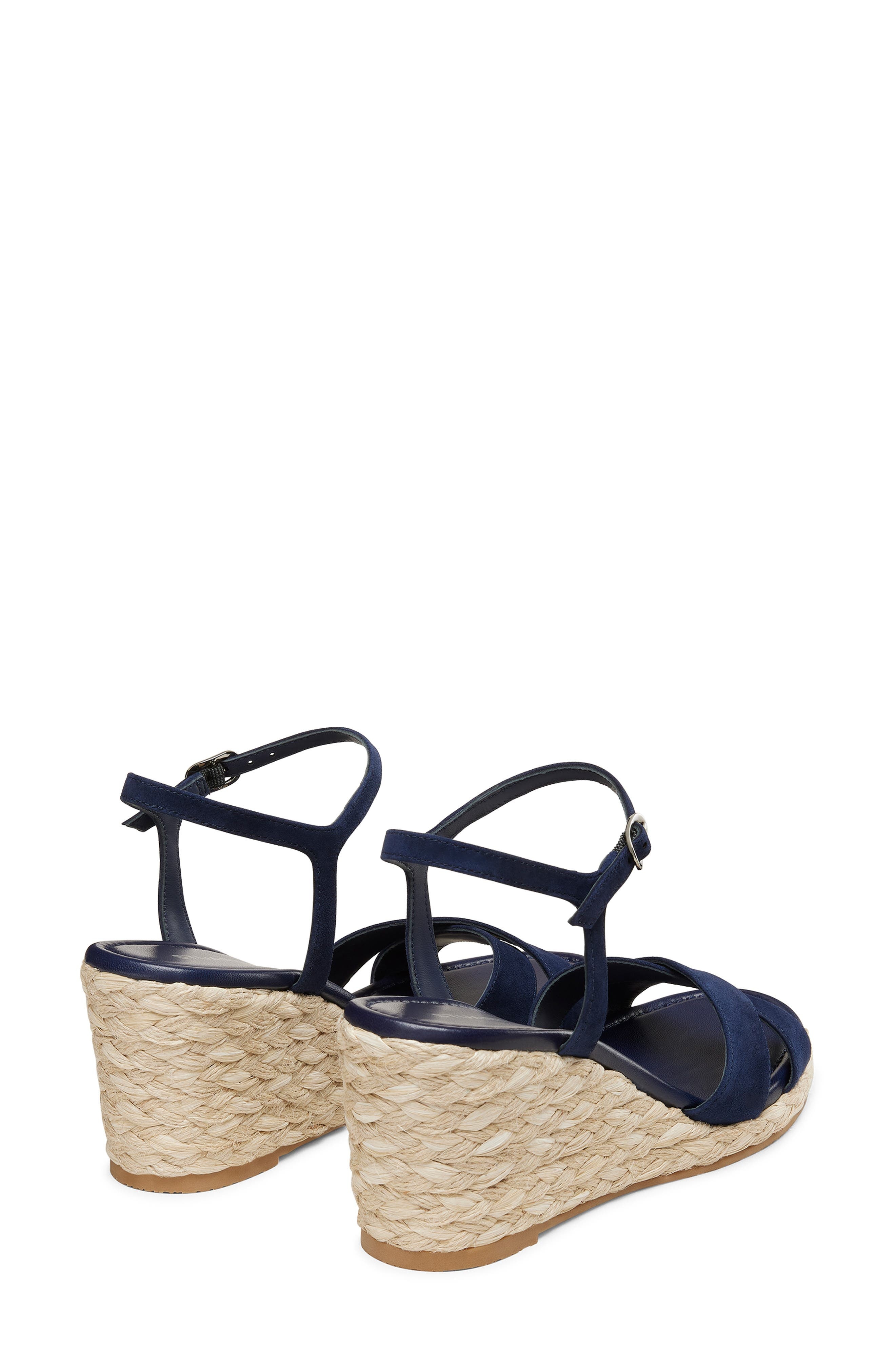 Stuart Weitzman Dayna Espadrille Wedge Sandal in Nice Blue/Natural at Nordstrom - 2