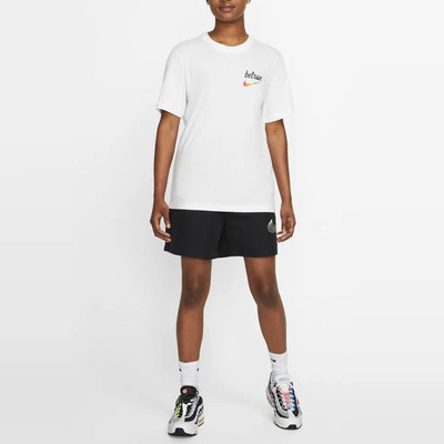 Nike Nike Solid Color Printing Round Neck Short Sleeve Unisex White T-Shirt DJ0929-100 outlook