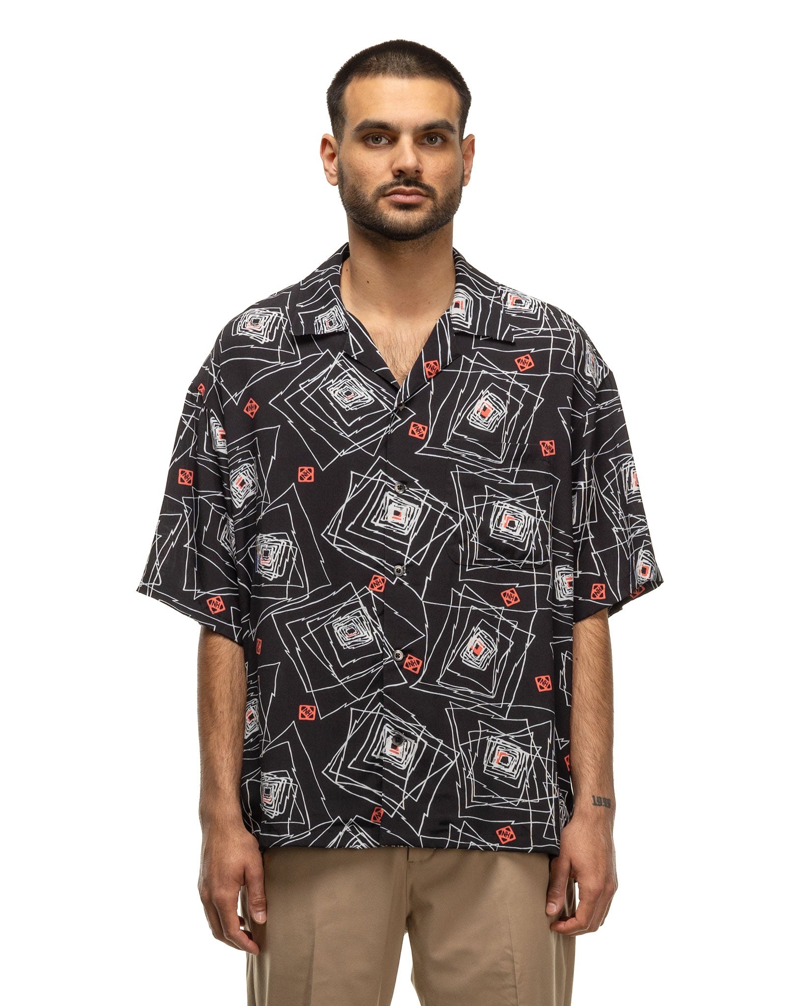NEIGHBORHOOD Geometric Hawaiian Shirt SS Black | havenshop