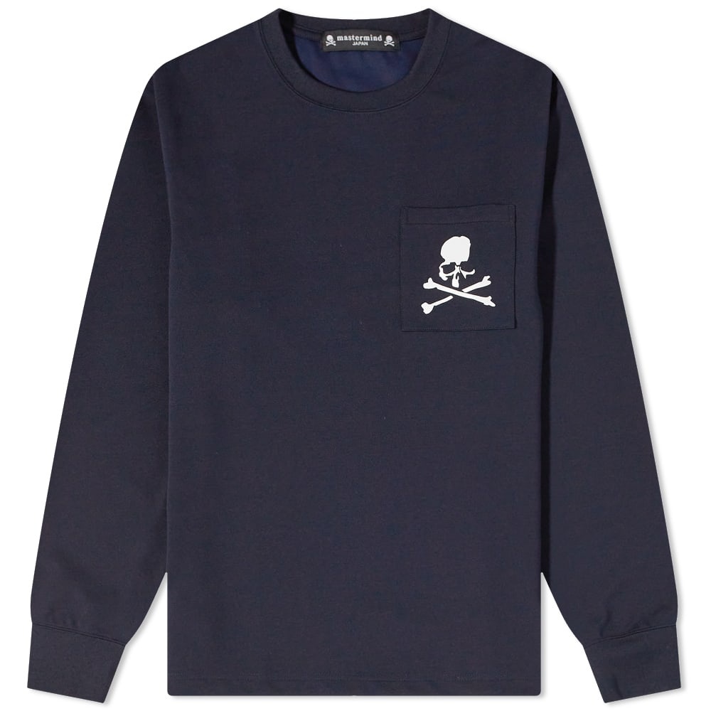 MASTERMIND JAPAN Long Sleeve Skull Pocket Tee - 1