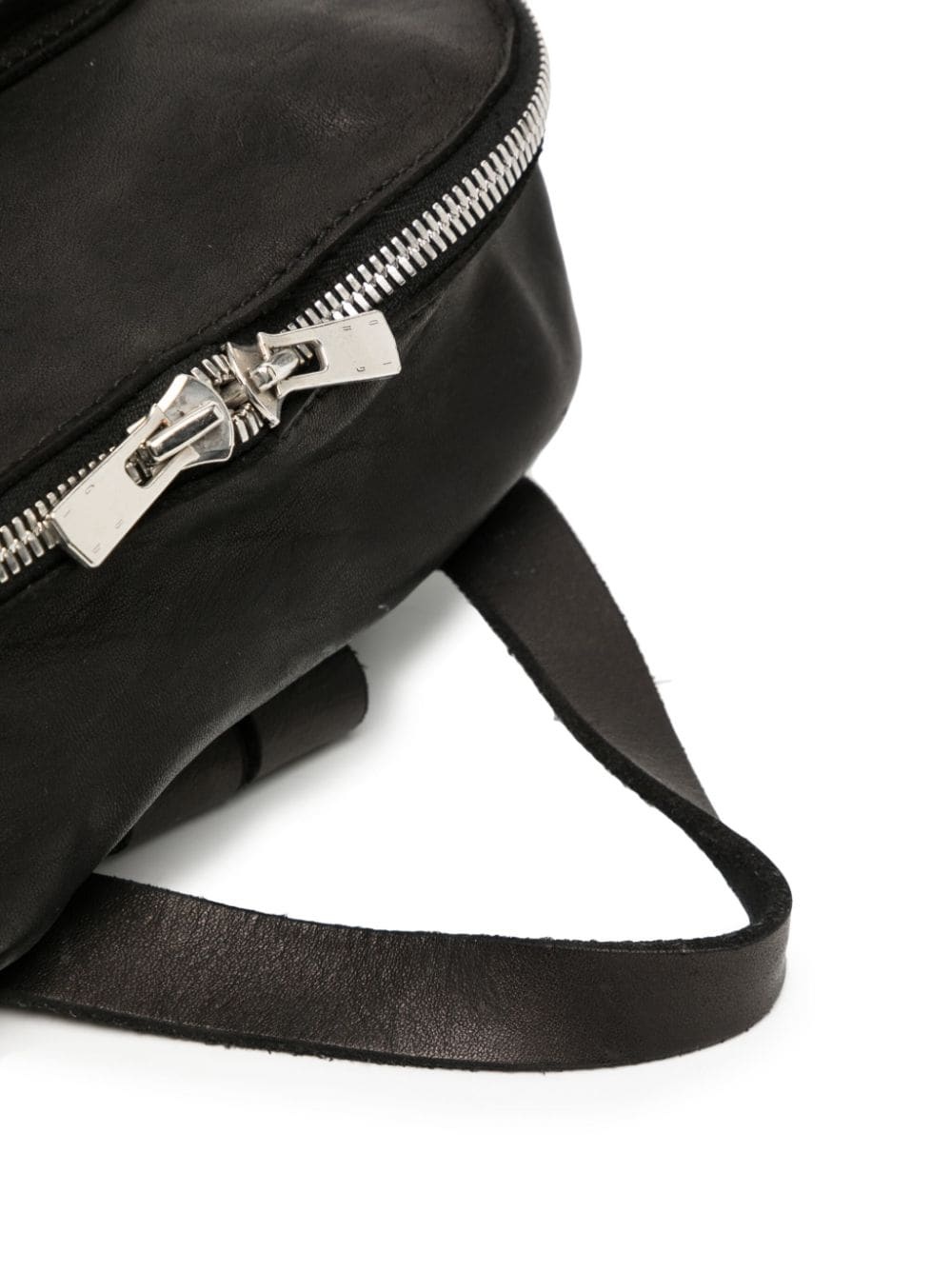 zip-fastening leather backpack - 7