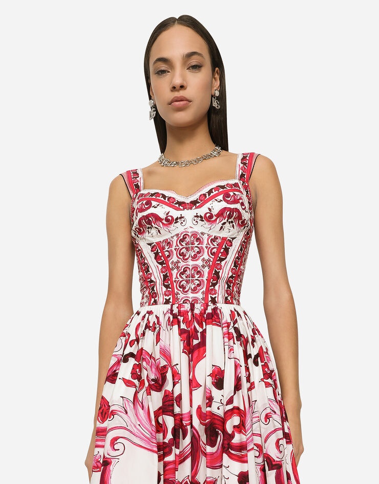 Dolce & Gabbana★素敵！Majolica Print Sleeveless Dress Majolica-print dress in Multicolor for Women | Dolce&Gabbana®