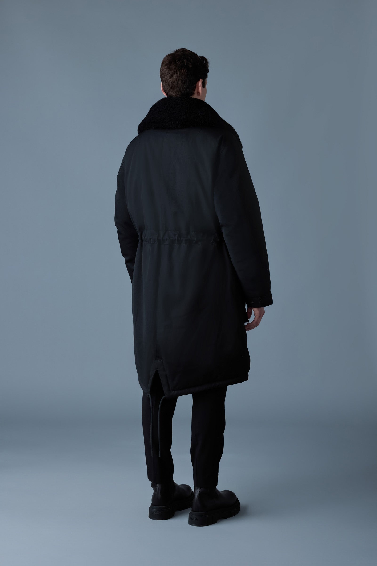 LEON Shearling Collar Down Parka - 4