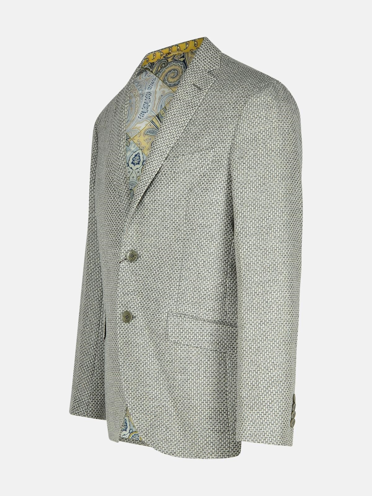 'ROMA' GREY WOOL BLEND BLAZER - 2