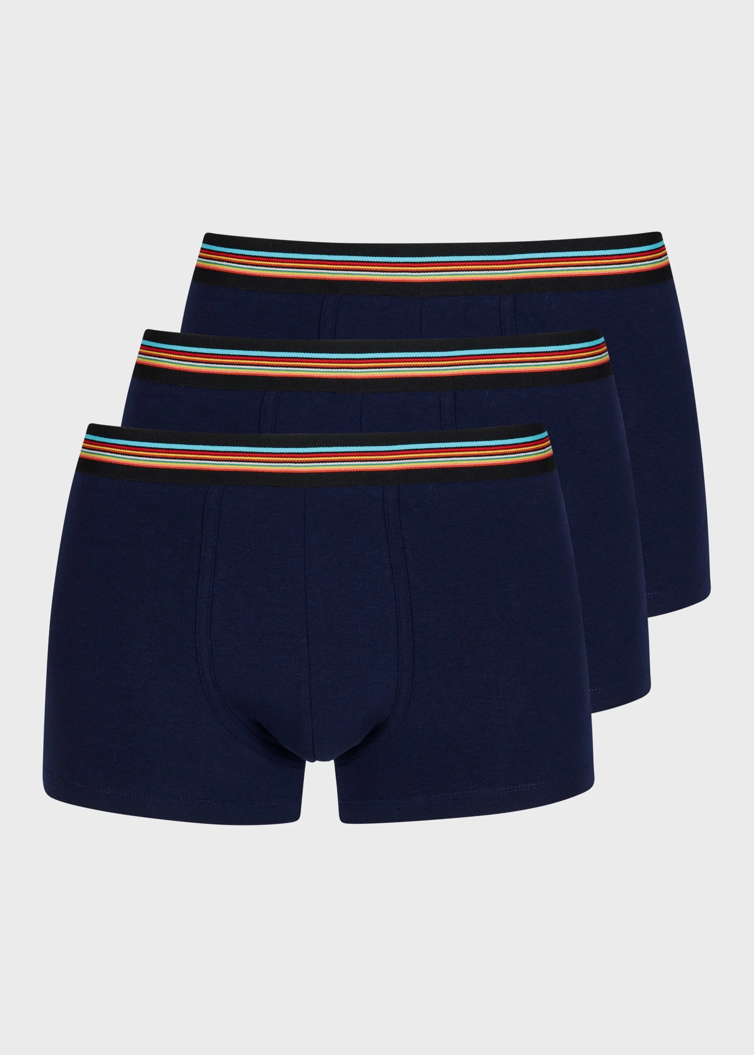 Navy 'Signature Stripe' Waistband Boxer Briefs Three Pack - 1