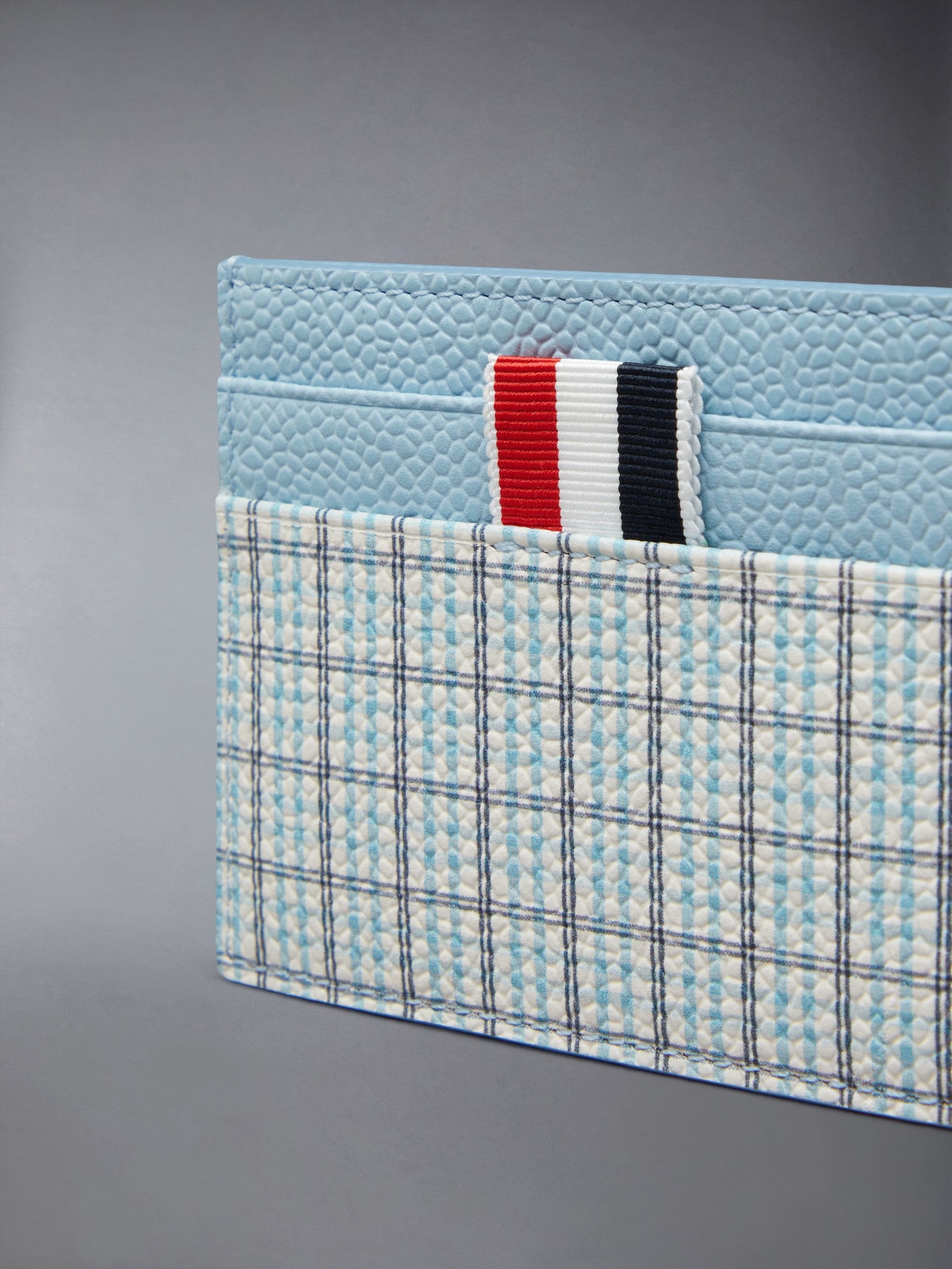 Check Pebble Grain Hector Single Card Holder - 4