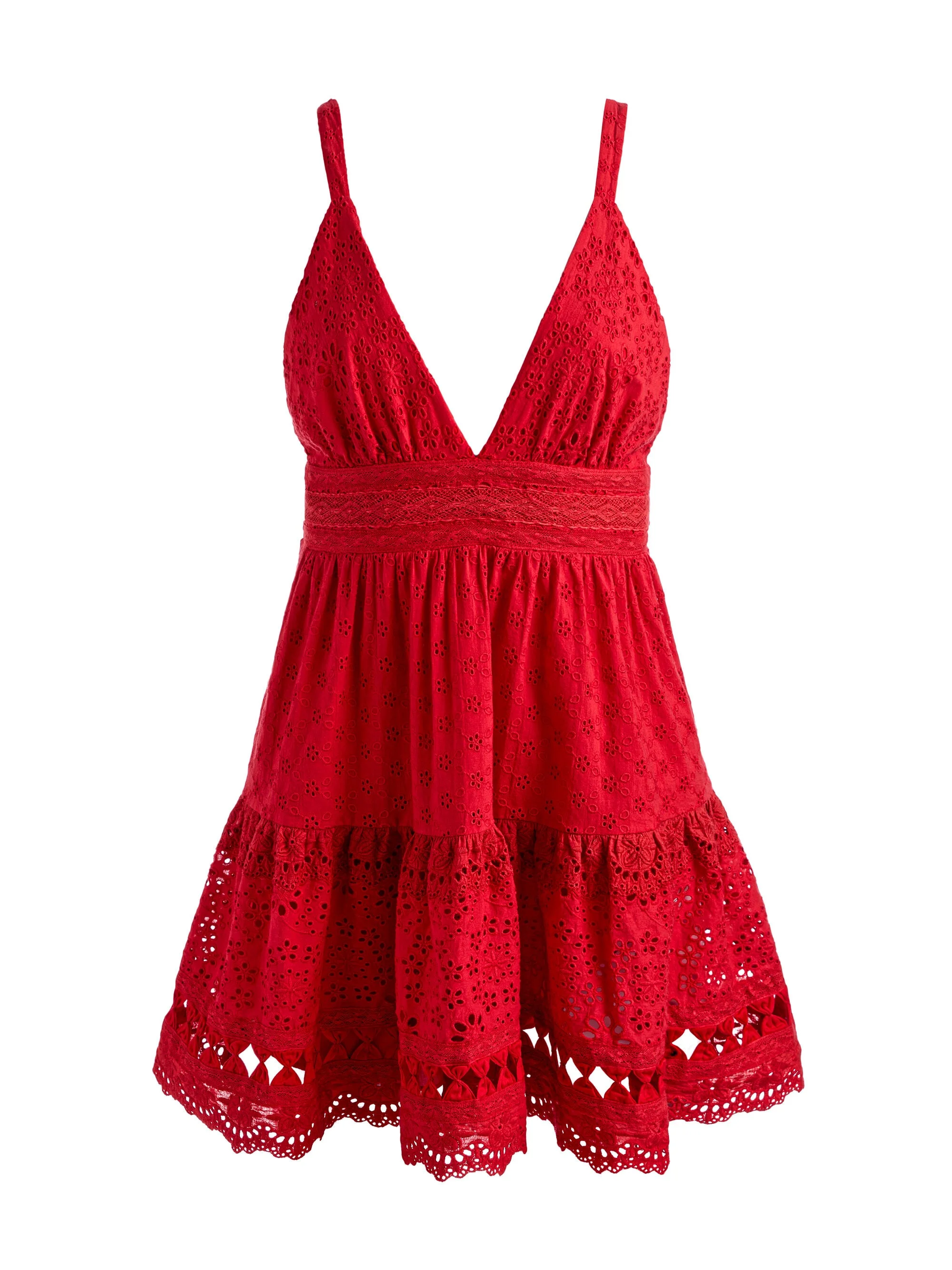 LORENE EMBROIDERED MINI DRESS - 1