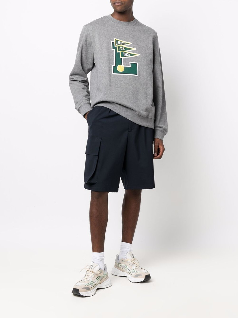 LACOSTE logo-print cotton sweatshirt outlook