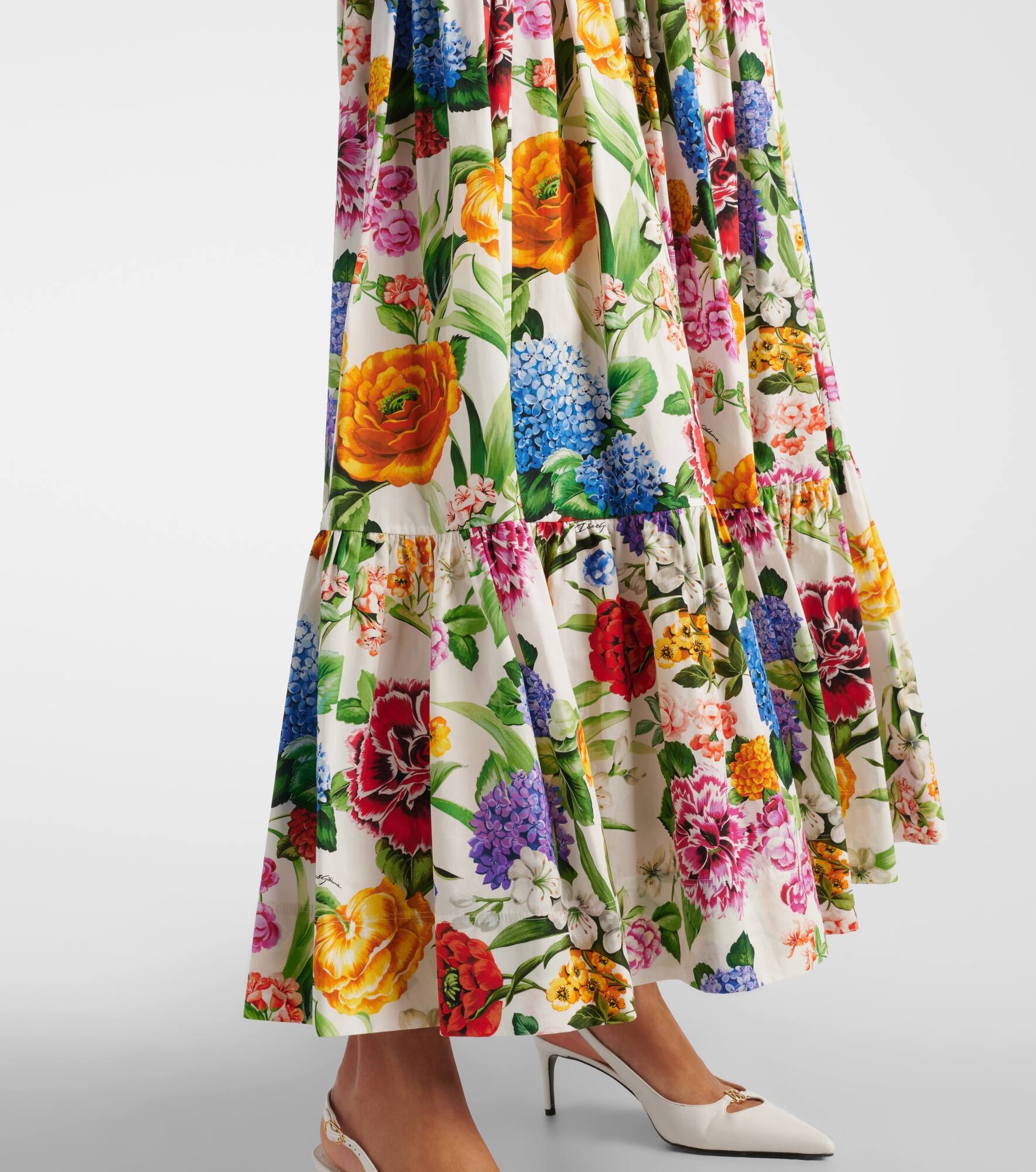 Dolce & Gabbana Floral cotton maxi skirt | mytheresa