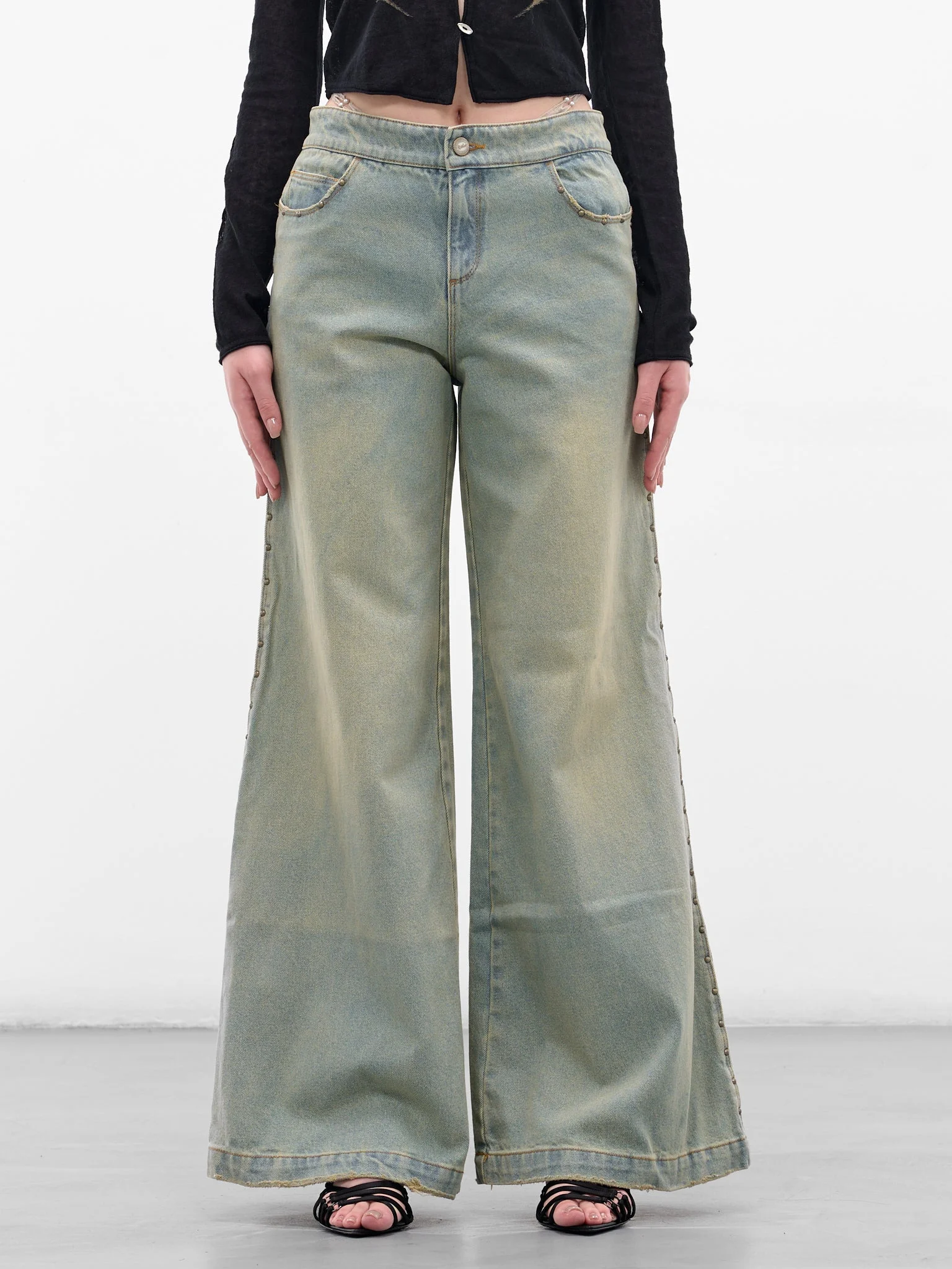 Blue G-String Baggy Denim Jeans - 1