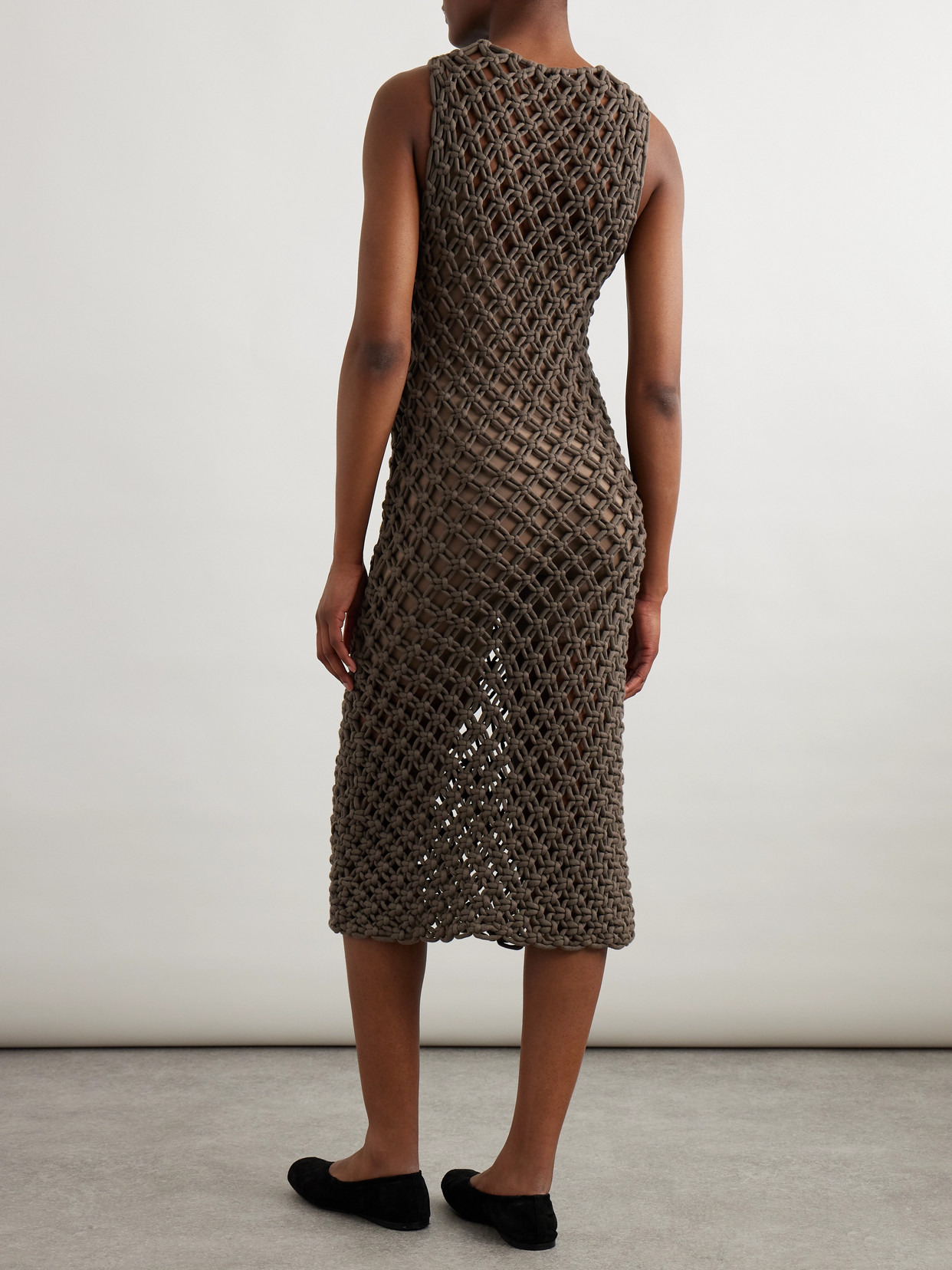Macramé Cotton-blend Midi Dress - 3