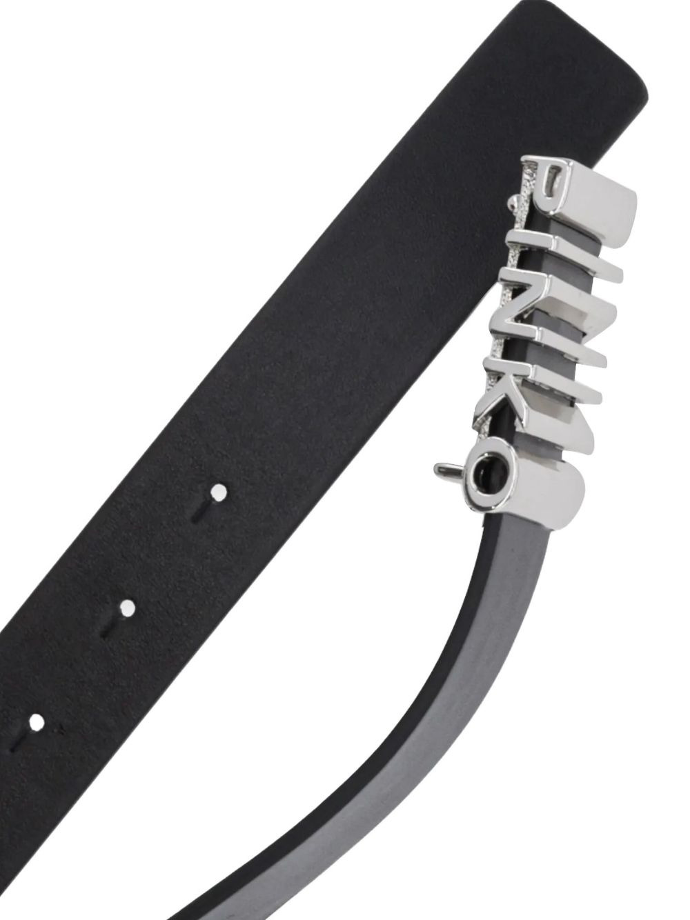 logo-plaque leather belt - 2