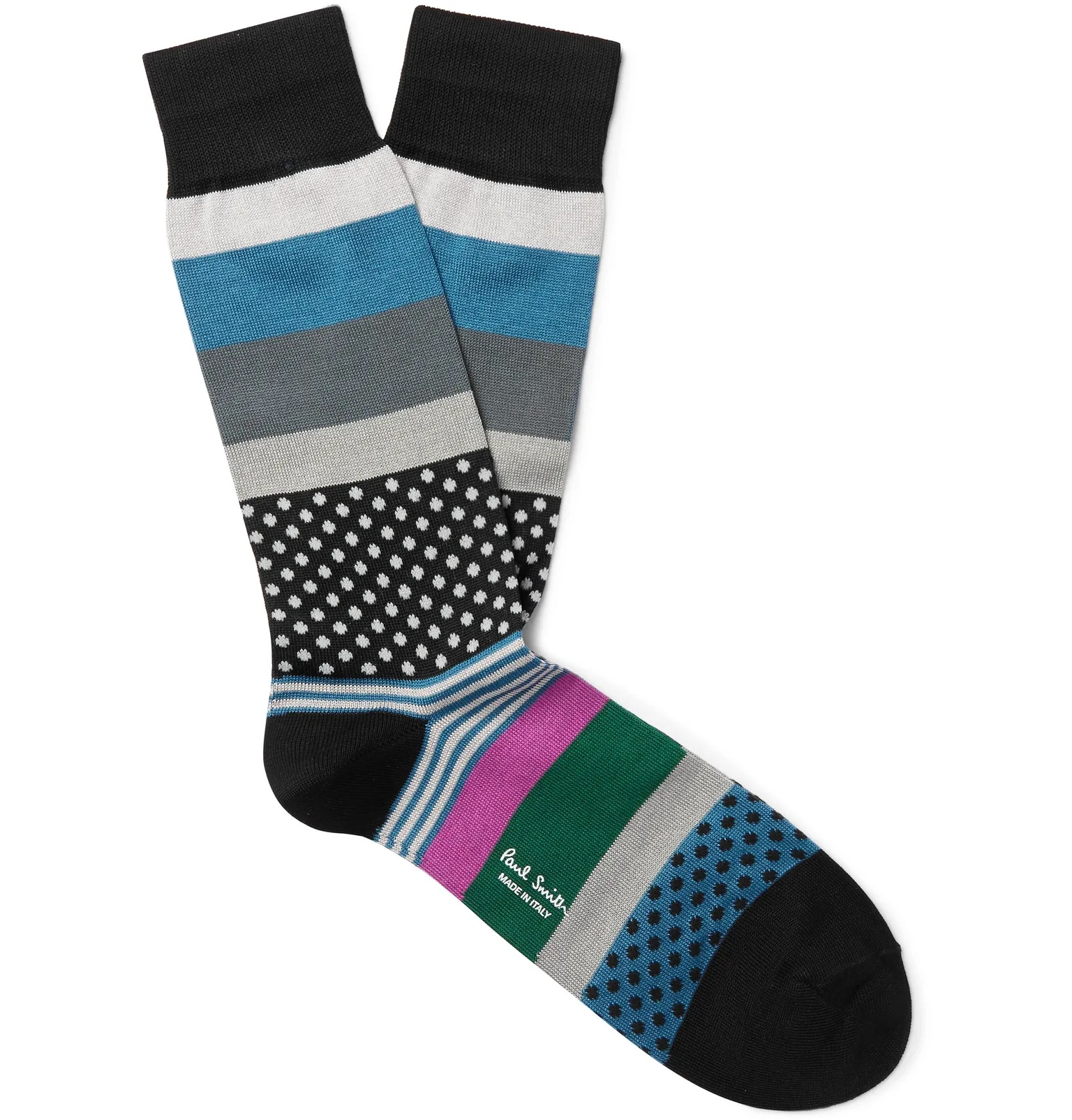 Printed Cotton-Blend Socks - 1