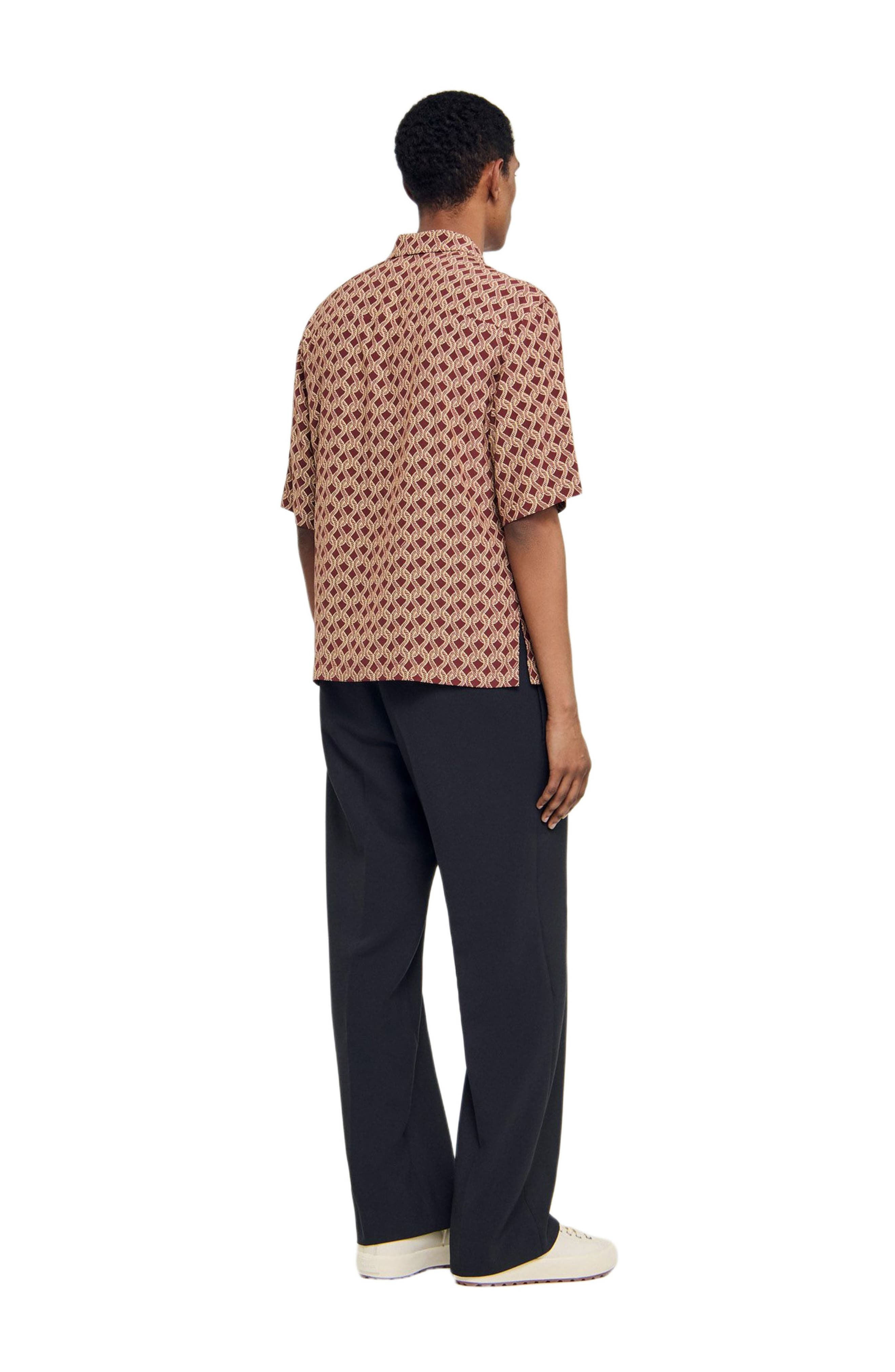 SANDRO Rope print shirt in Terra at Nordstrom - 2