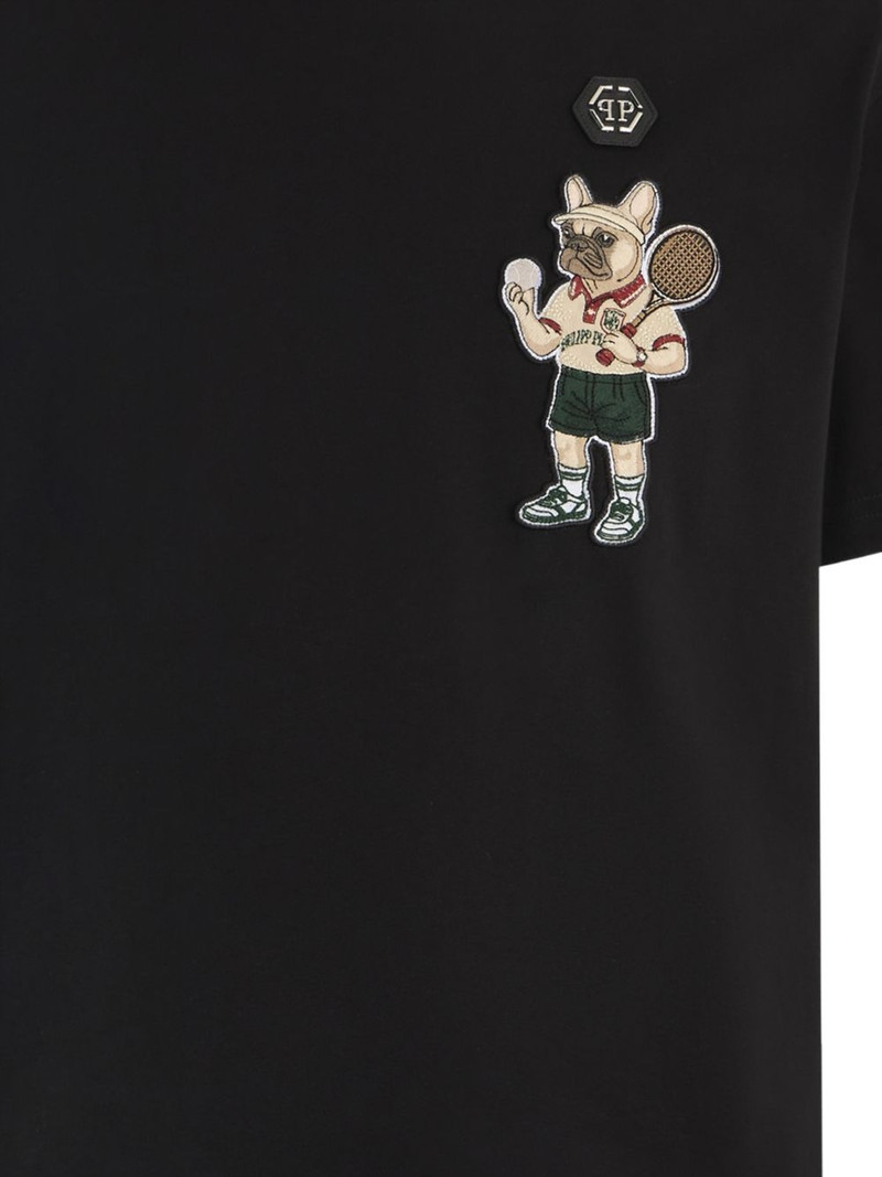 PHILIPP PLEIN patch round neck T-shirt outlook