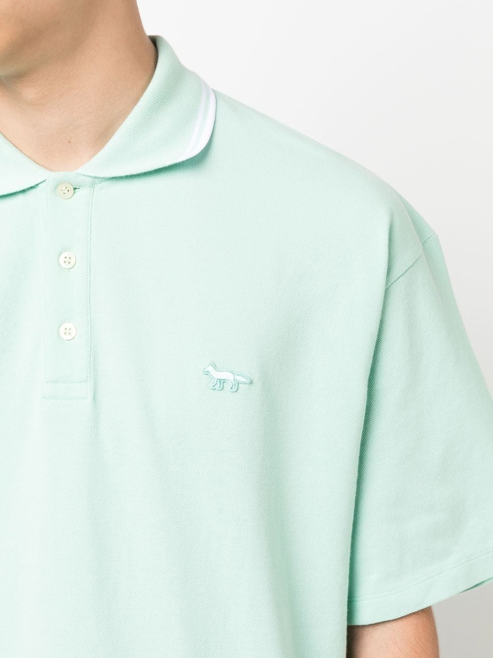 tonal fox-patch polo shirt - 5