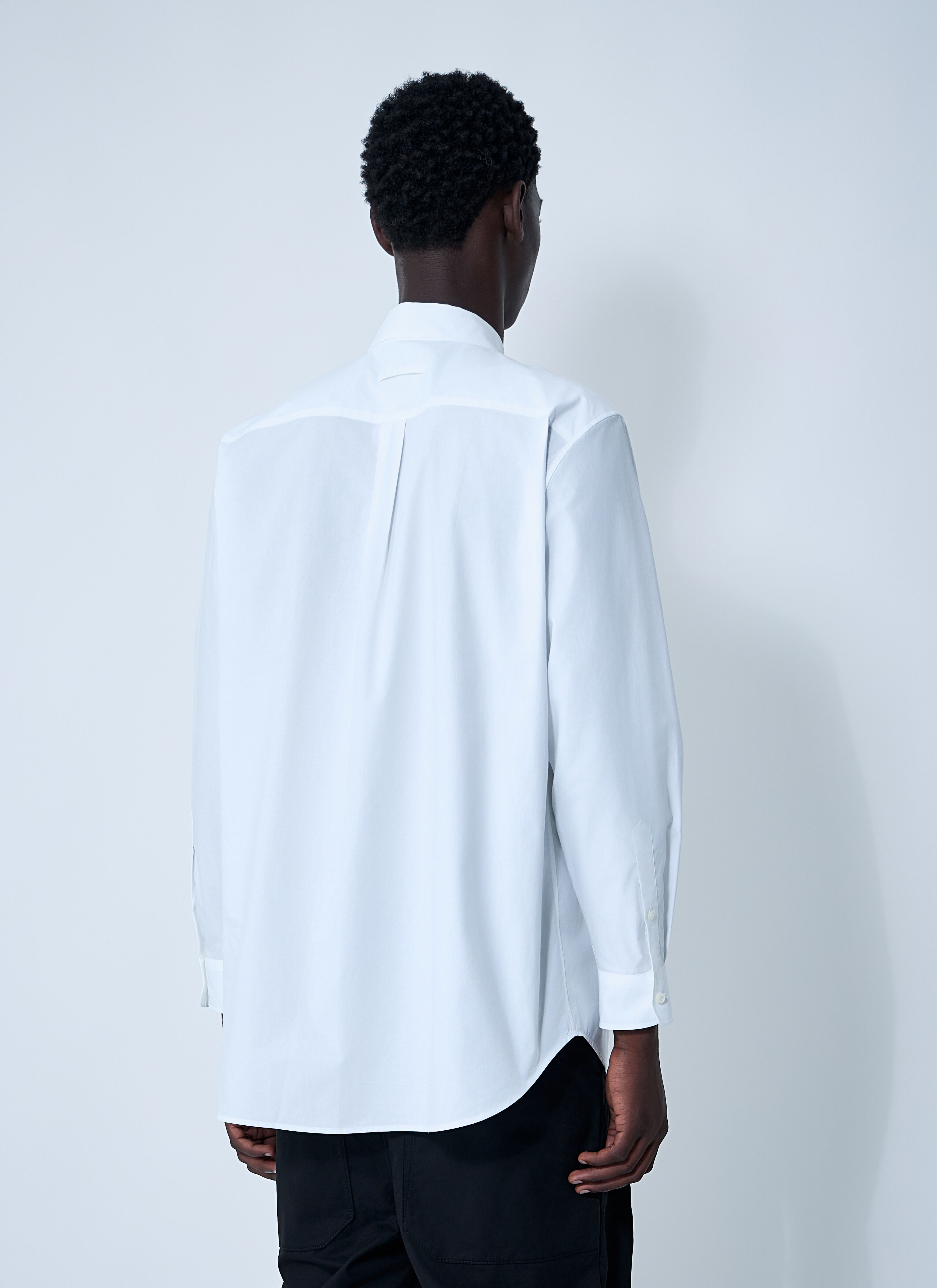 Logo Print Button-Down Shirt - 4