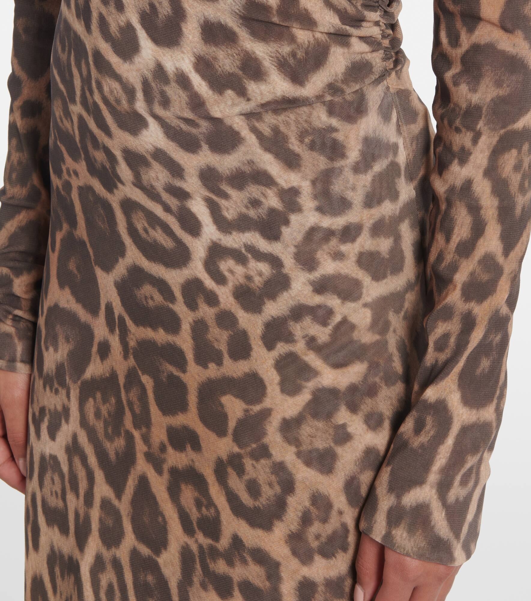 Leopard-print midi dress - 5