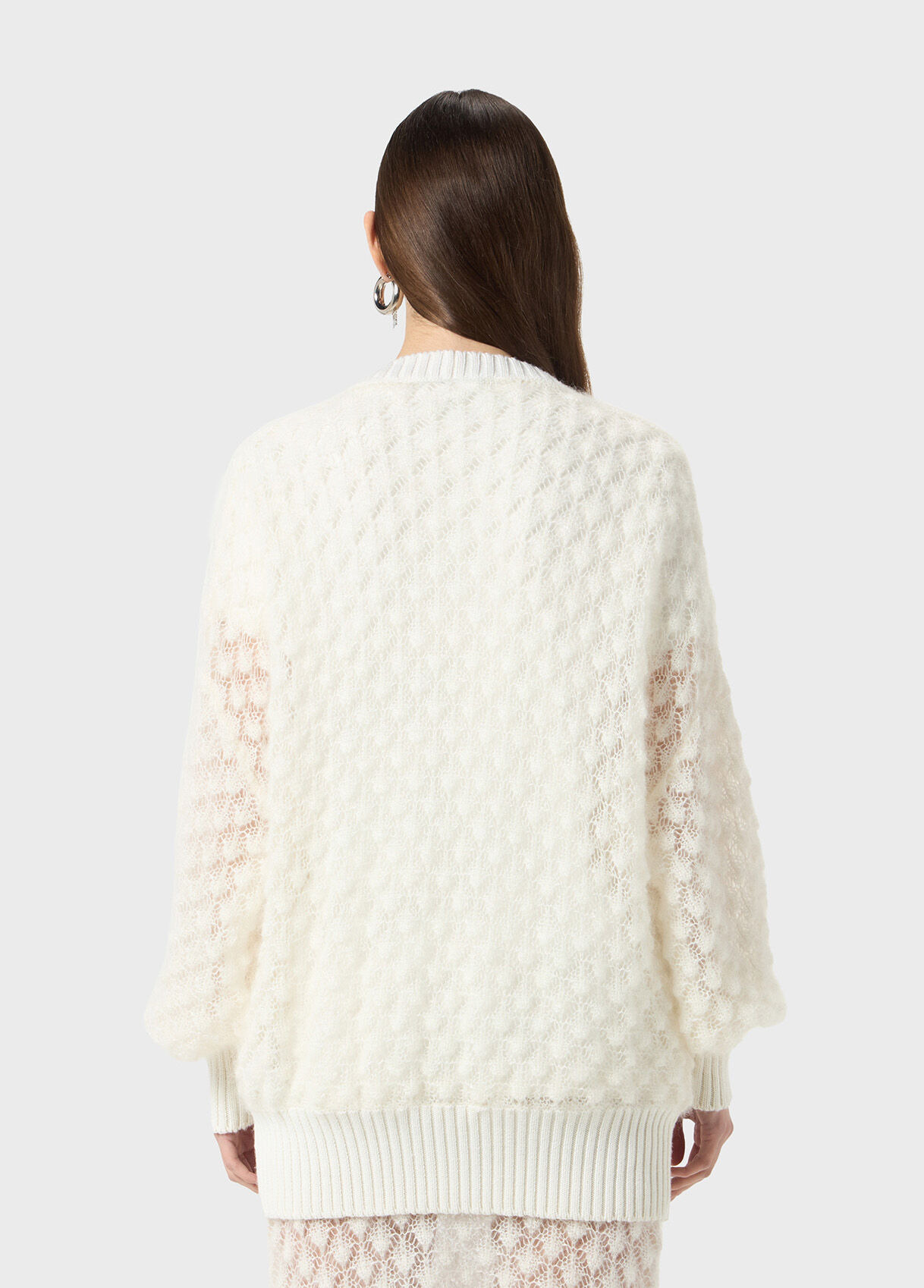 OVERSIZED OPENWORK KNIT CARDIGAN - 3